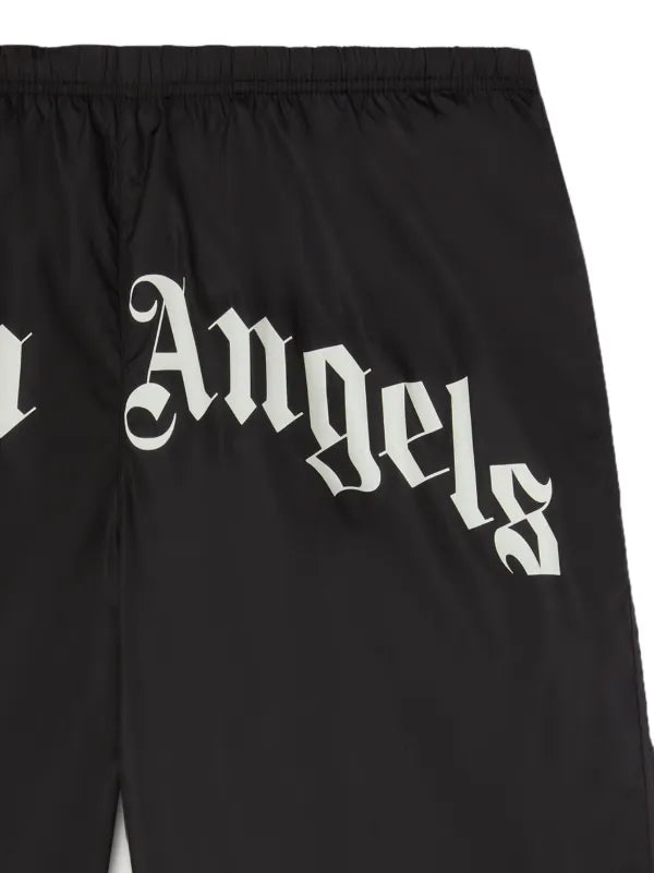 Palm Angels - Short de bain à logo incurvé Noir