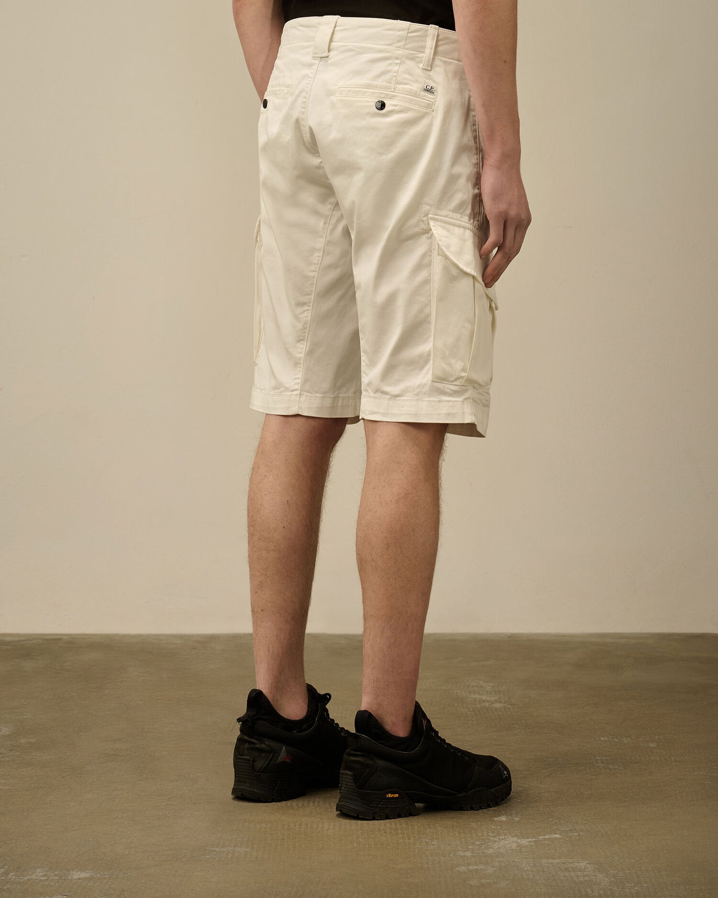 C.P Company - Short Cargo stretch sateen Gauze White