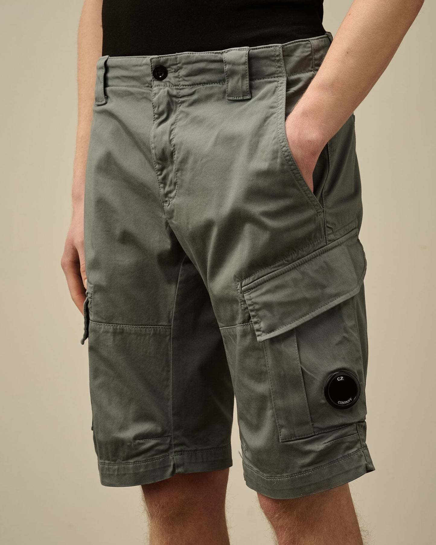 C.P Company - Short Cargo stretch sateen Stormy Weather Bleu