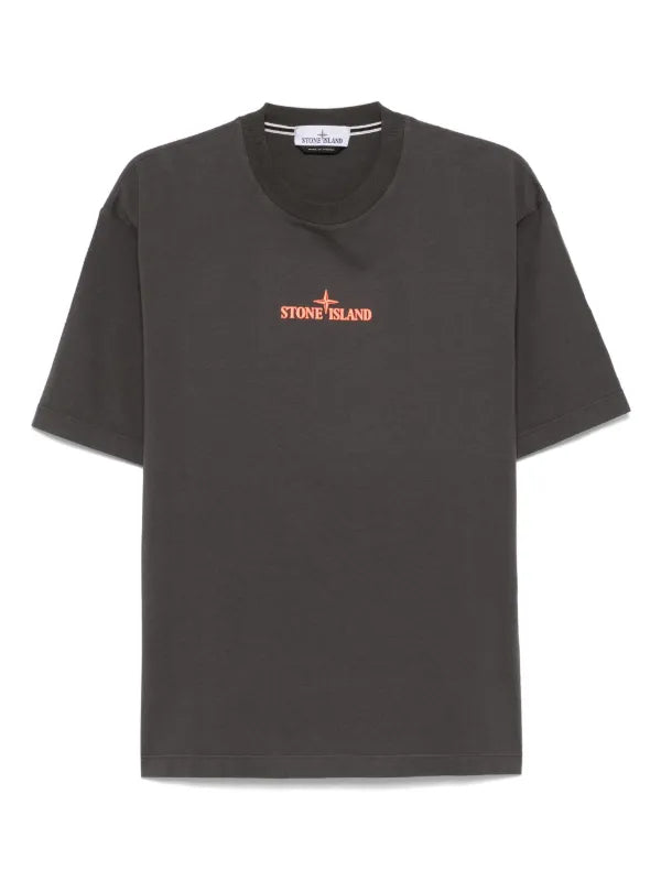 Stone Island - T-shirt logo print Anthracite
