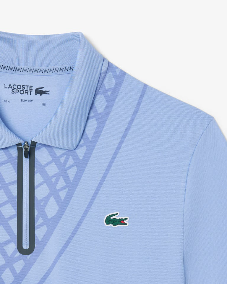 Lacoste - Polo Tennis slim fit Ultra Dry imprimé Violet