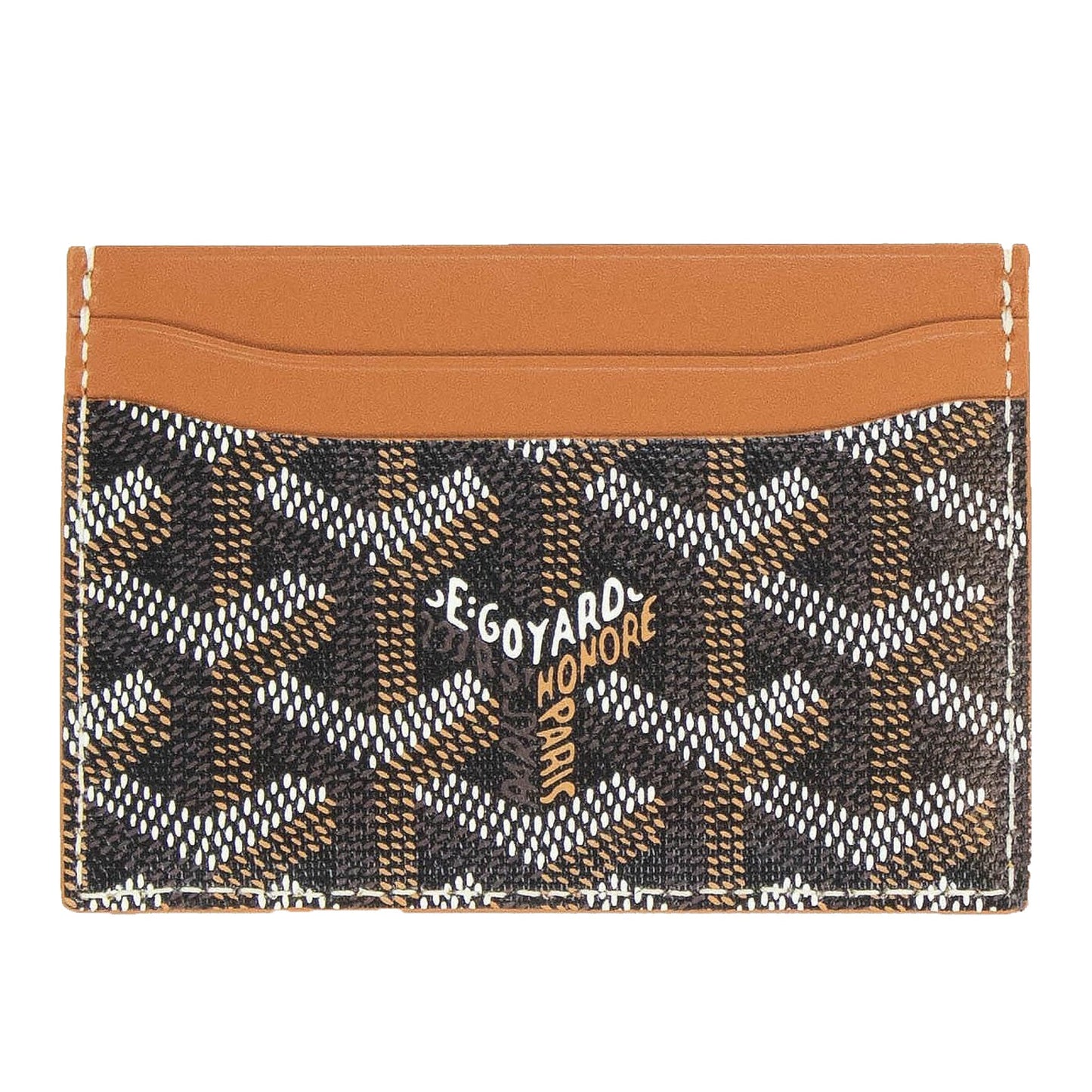 Goyard Saint Sulpice Black/Tan Card Holder
