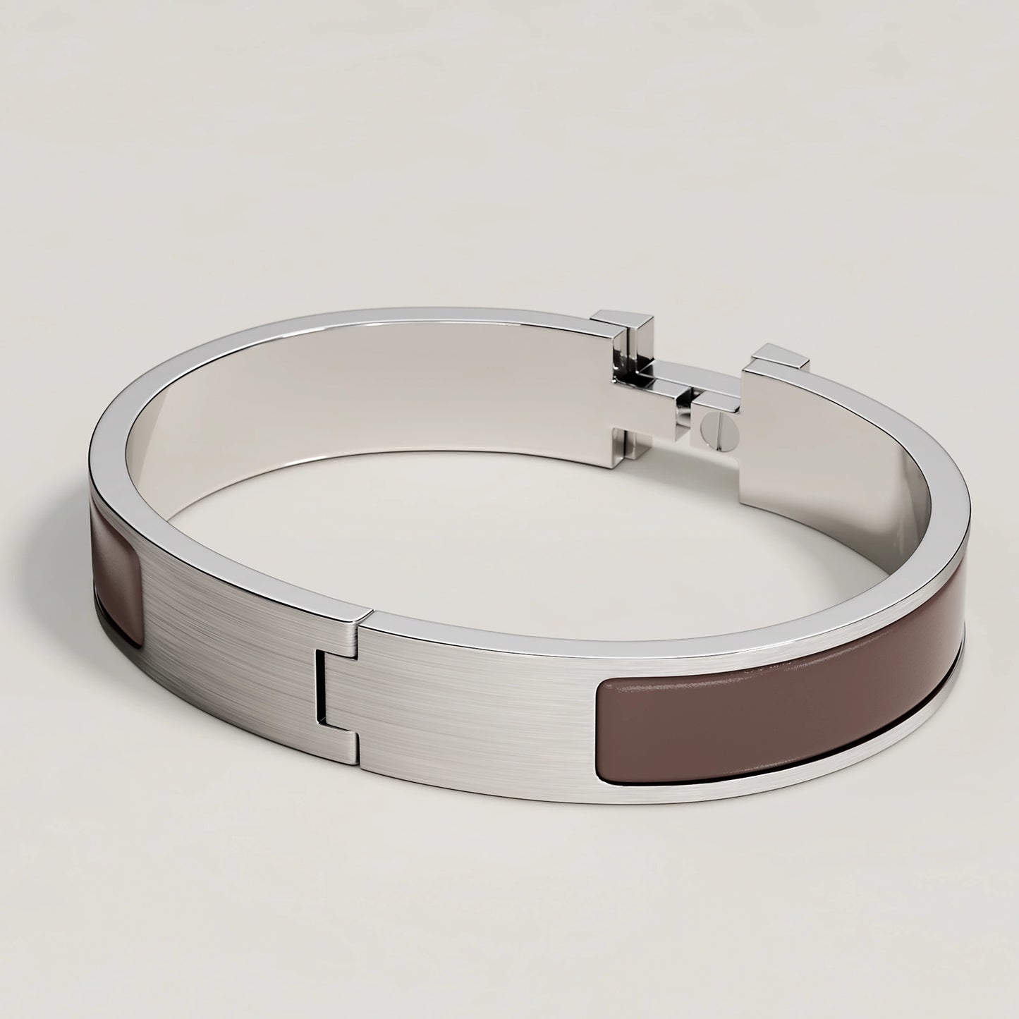Hermès - Bracelet Clic HH Cacao Mat