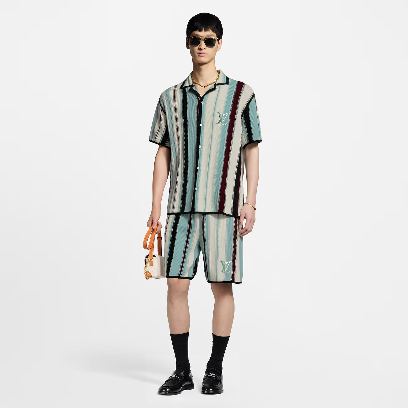 Louis Vuitton - Short rayé en crochet
