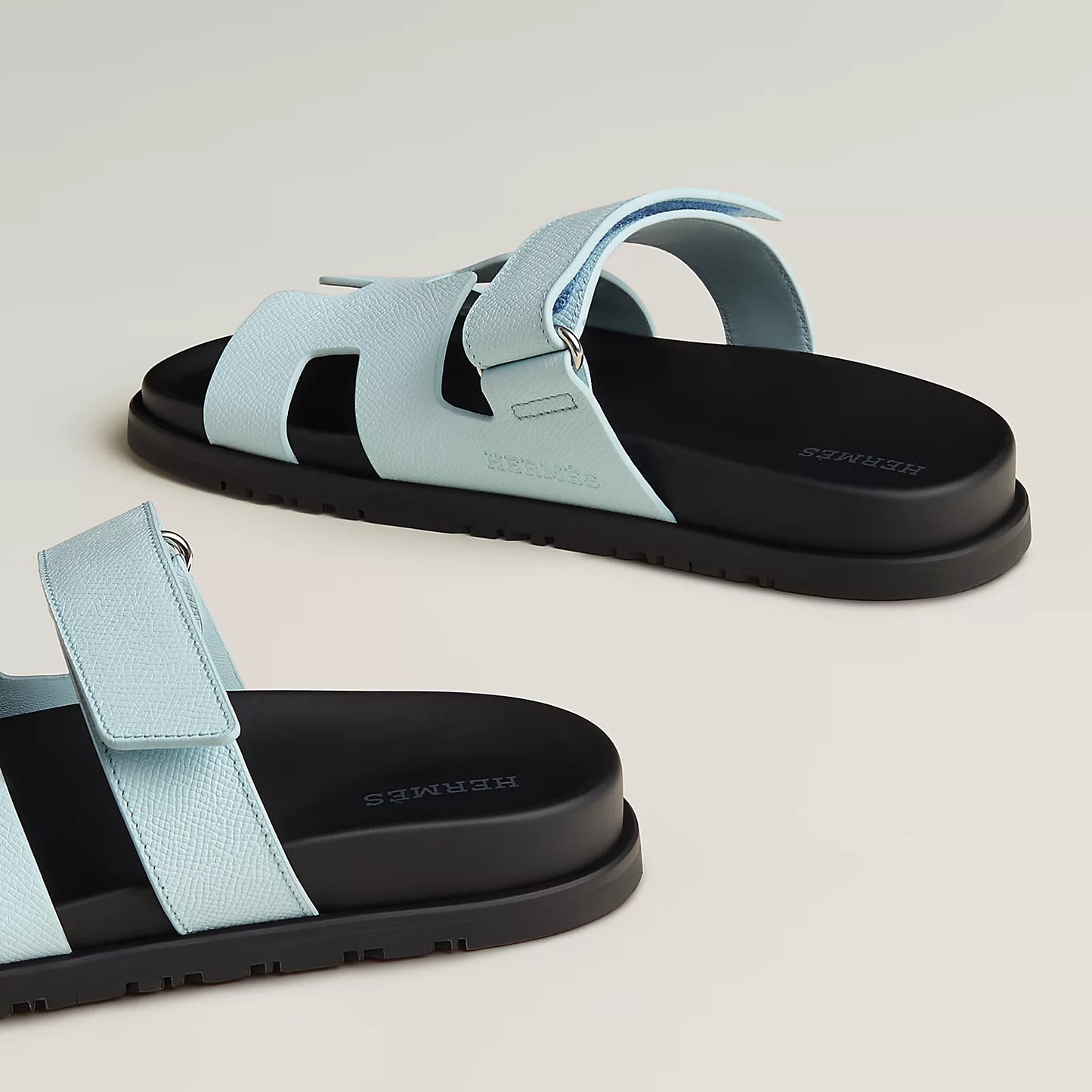 Hermès - Sandales Chypre Bleu Brume