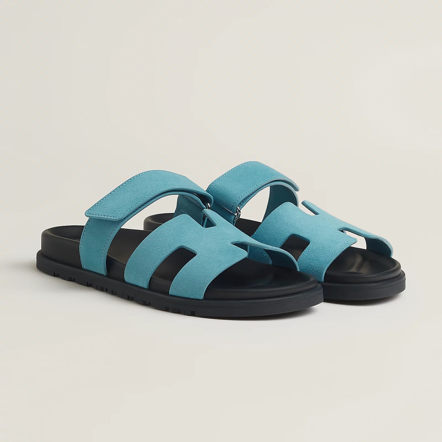 Hermès - Sandales Chypre Bleu Minéral