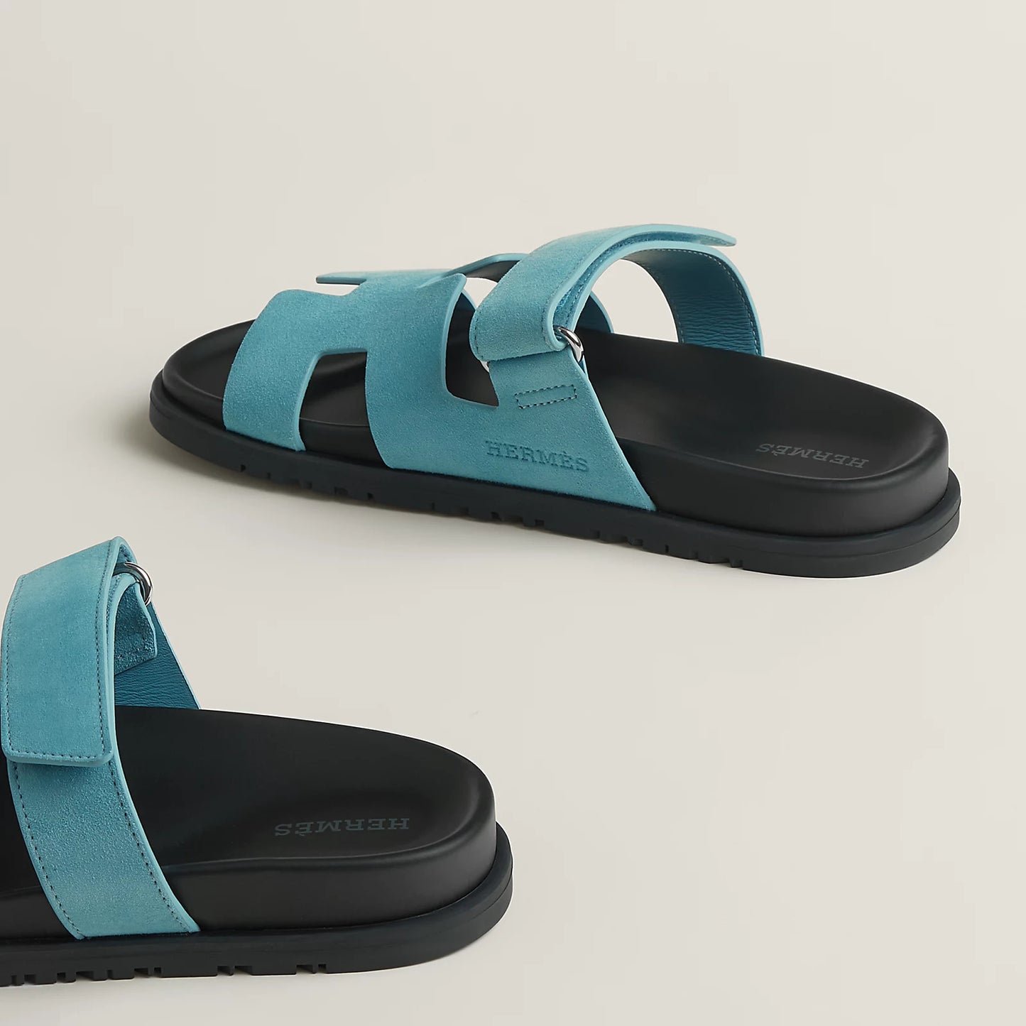 Hermès - Sandales Chypre Bleu Minéral