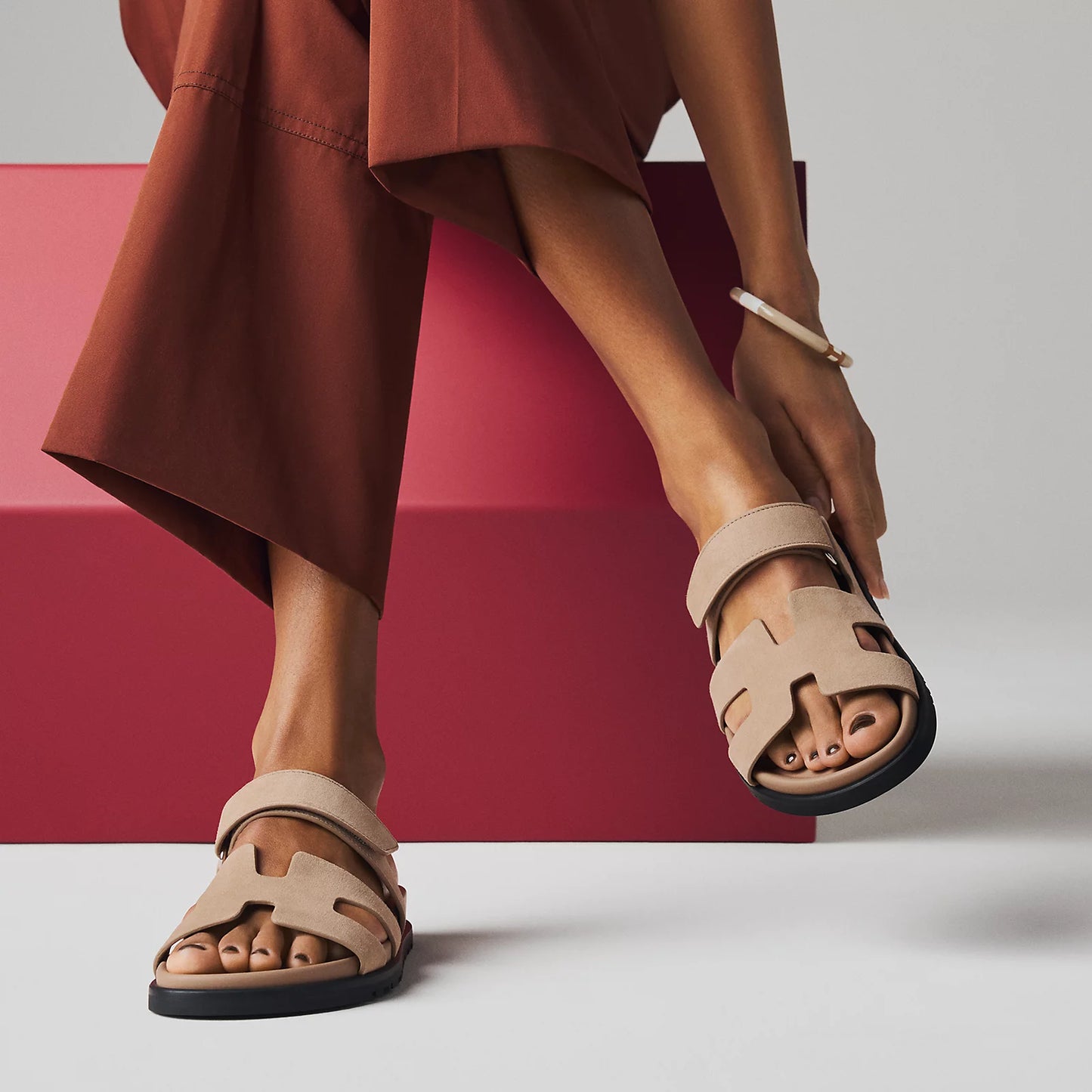 Hermès - Sandales Chypre Beige Sable