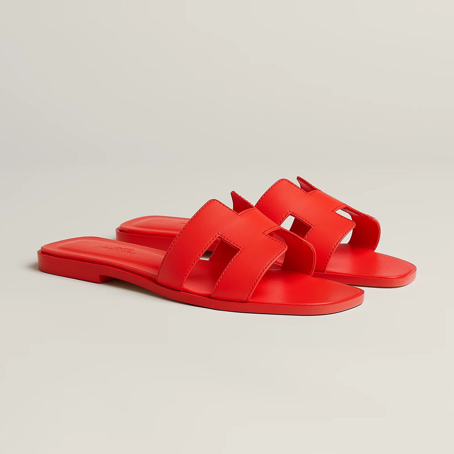 Hermès - Sandales Oran Rouge Grenadine