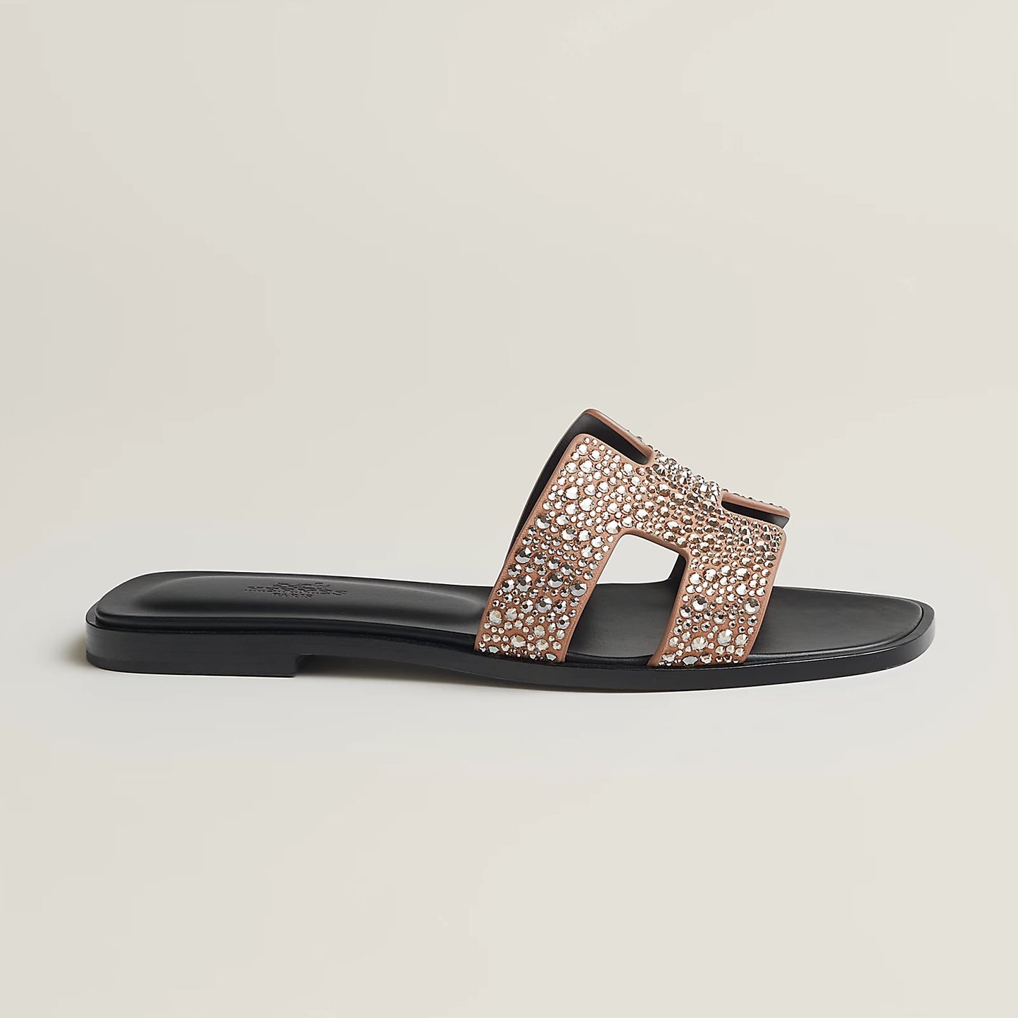 Hermès - Sandales Oran Clair avec Strass