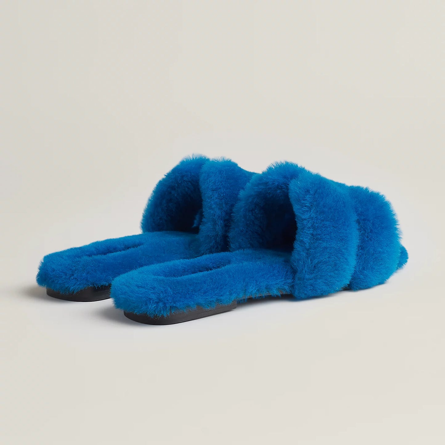 Hermès - Sandales Oran Bleu Océan en Laine