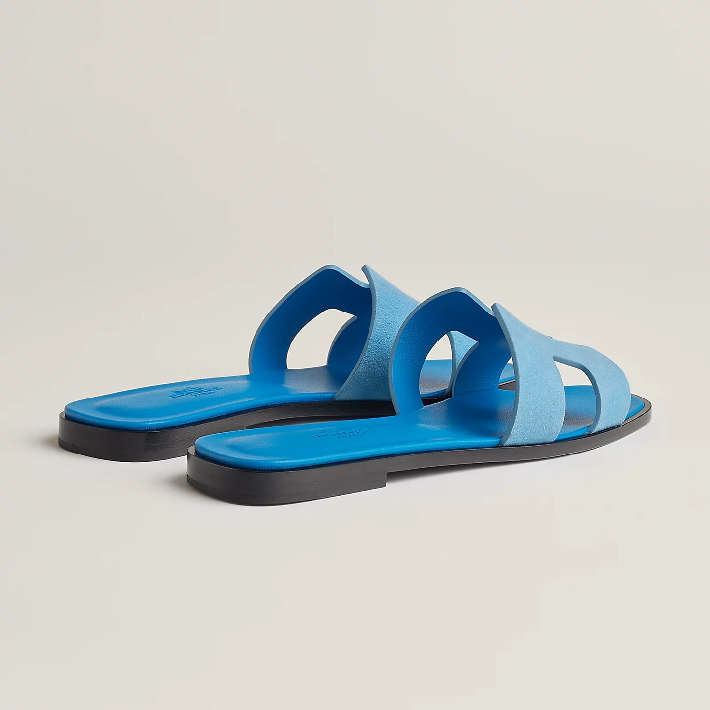 Hermès - Sandales Oran Bleu Cameo