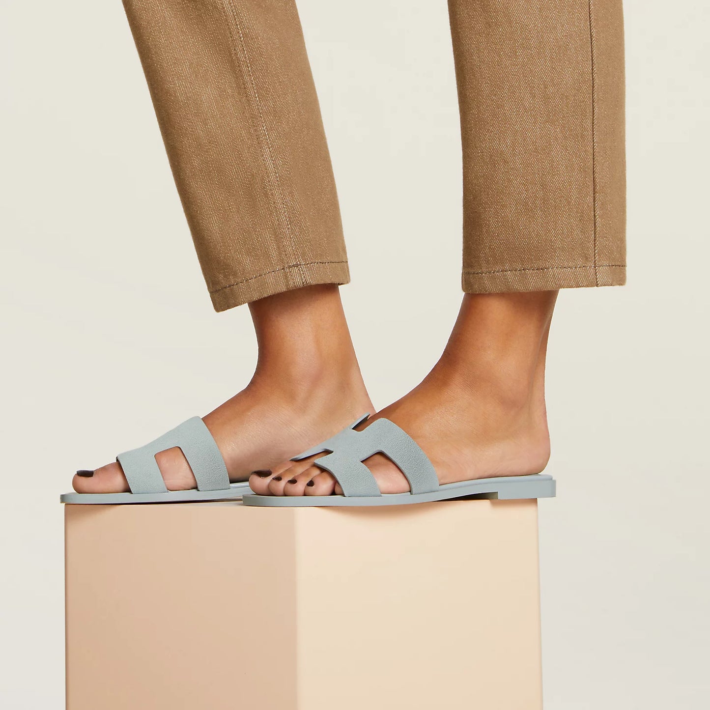 Hermès - Sandales Oran Gris Nuage