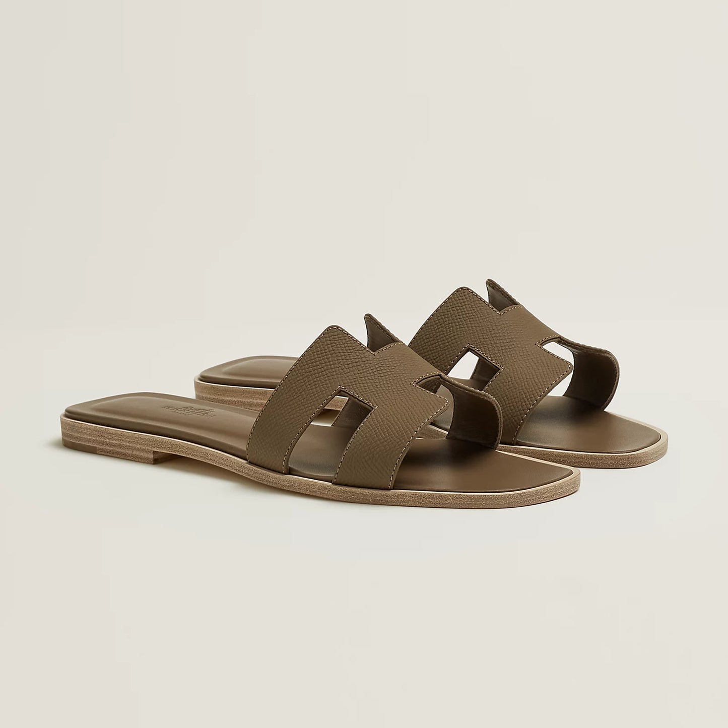Hermès - Sandales Oran Étoupe