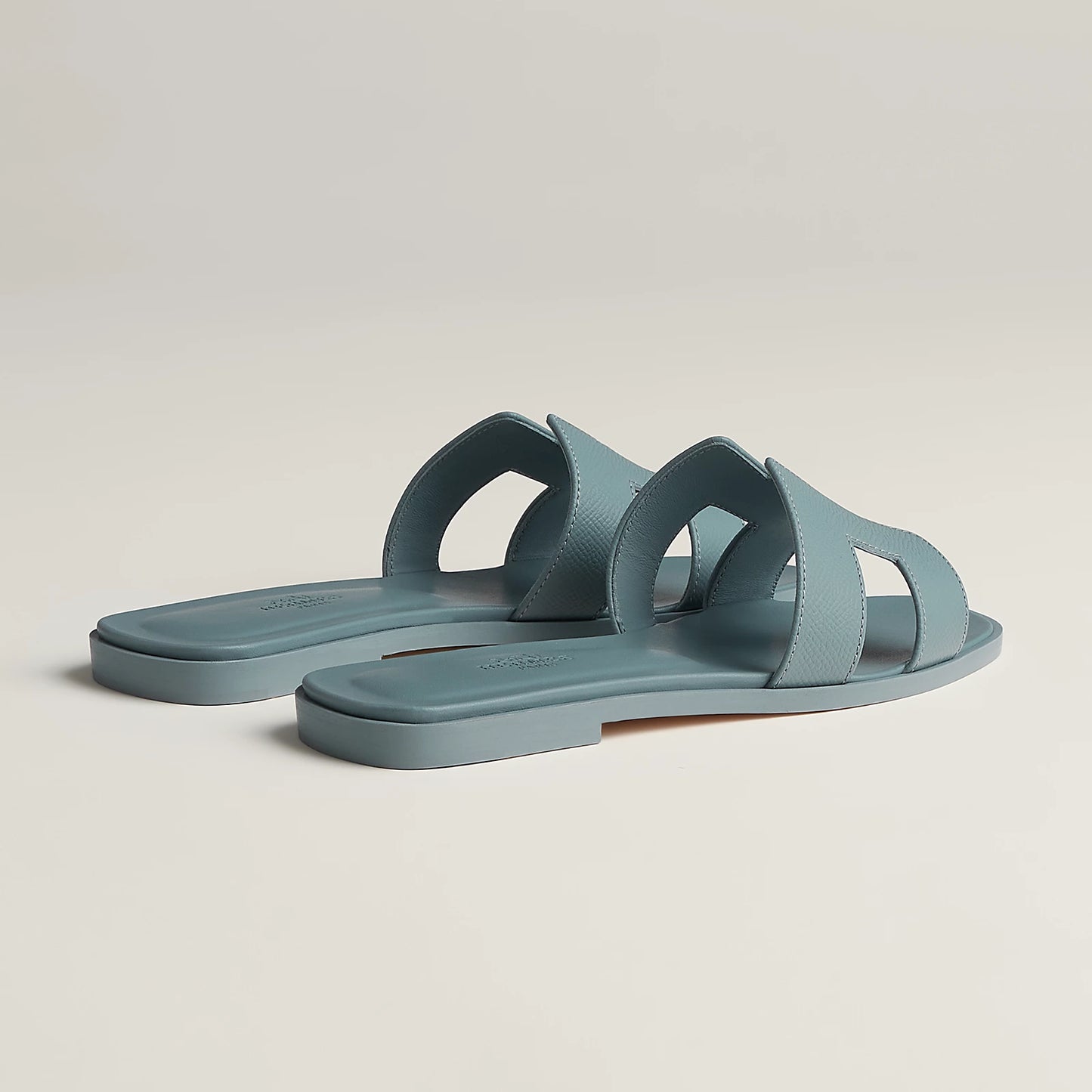 Hermès - Sandales Oran Gris Antarctique