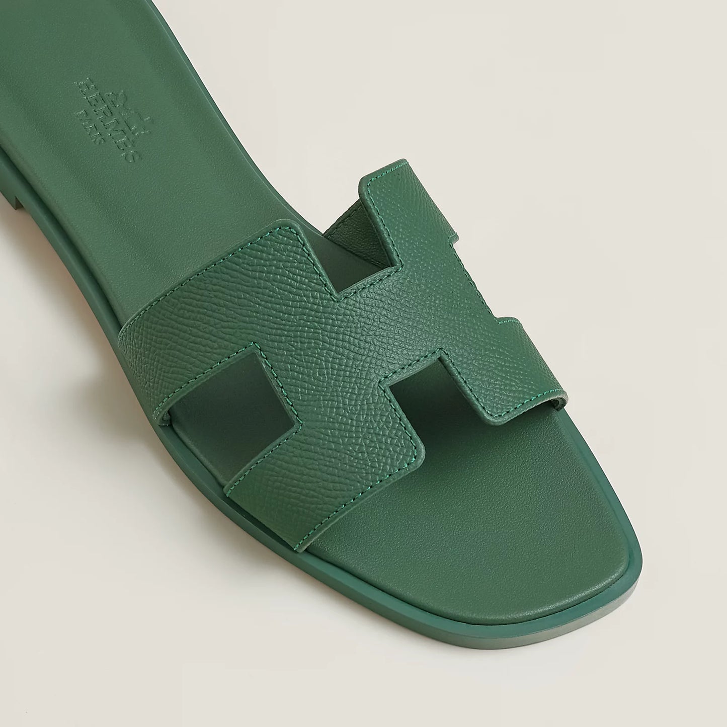 Hermès - Sandales Oran Vert Lierre