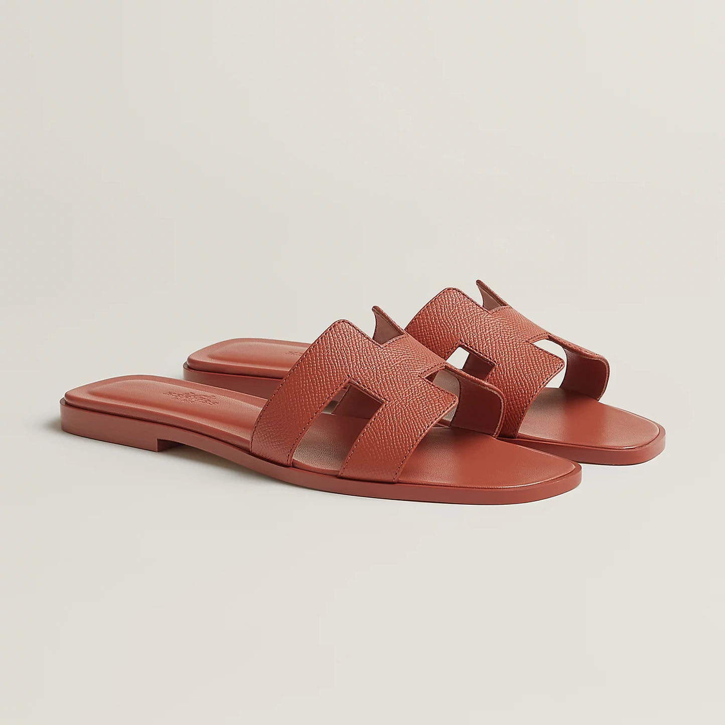 Hermès - Sandales Oran Orange Canyon