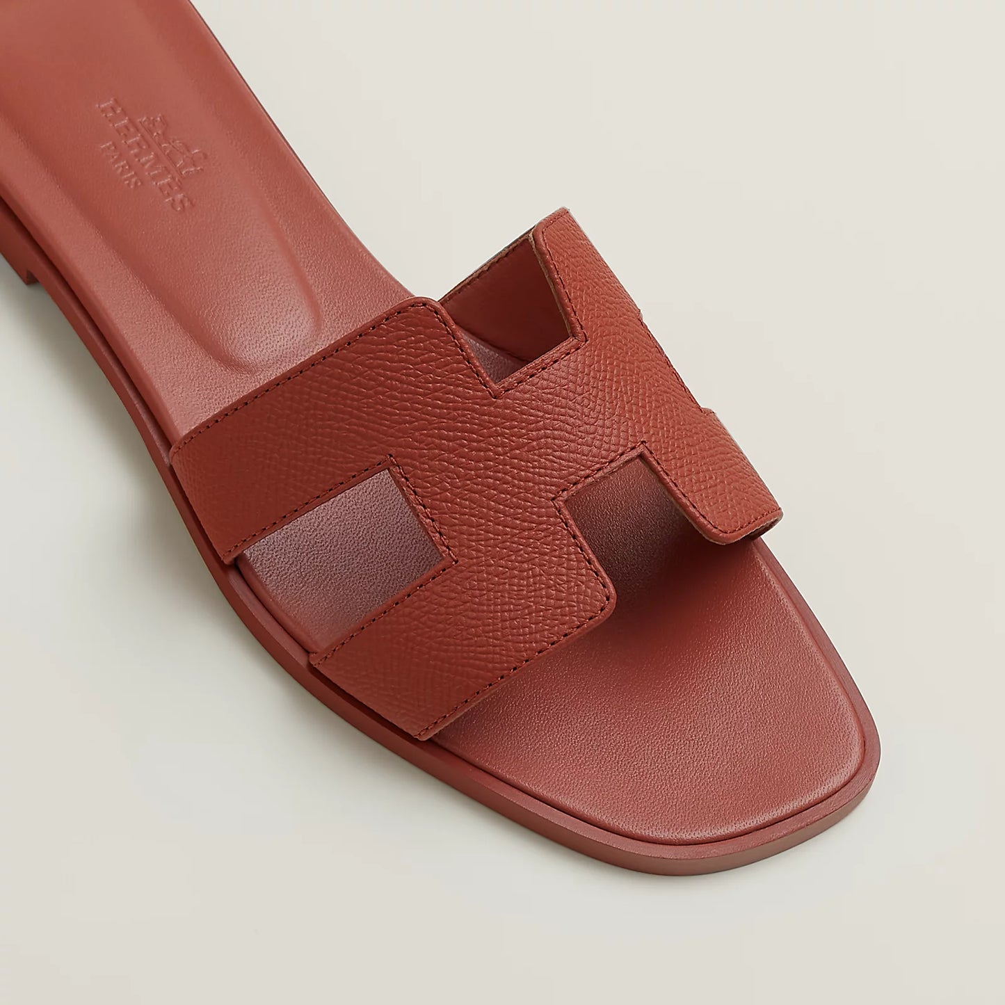Hermès - Sandales Oran Orange Canyon