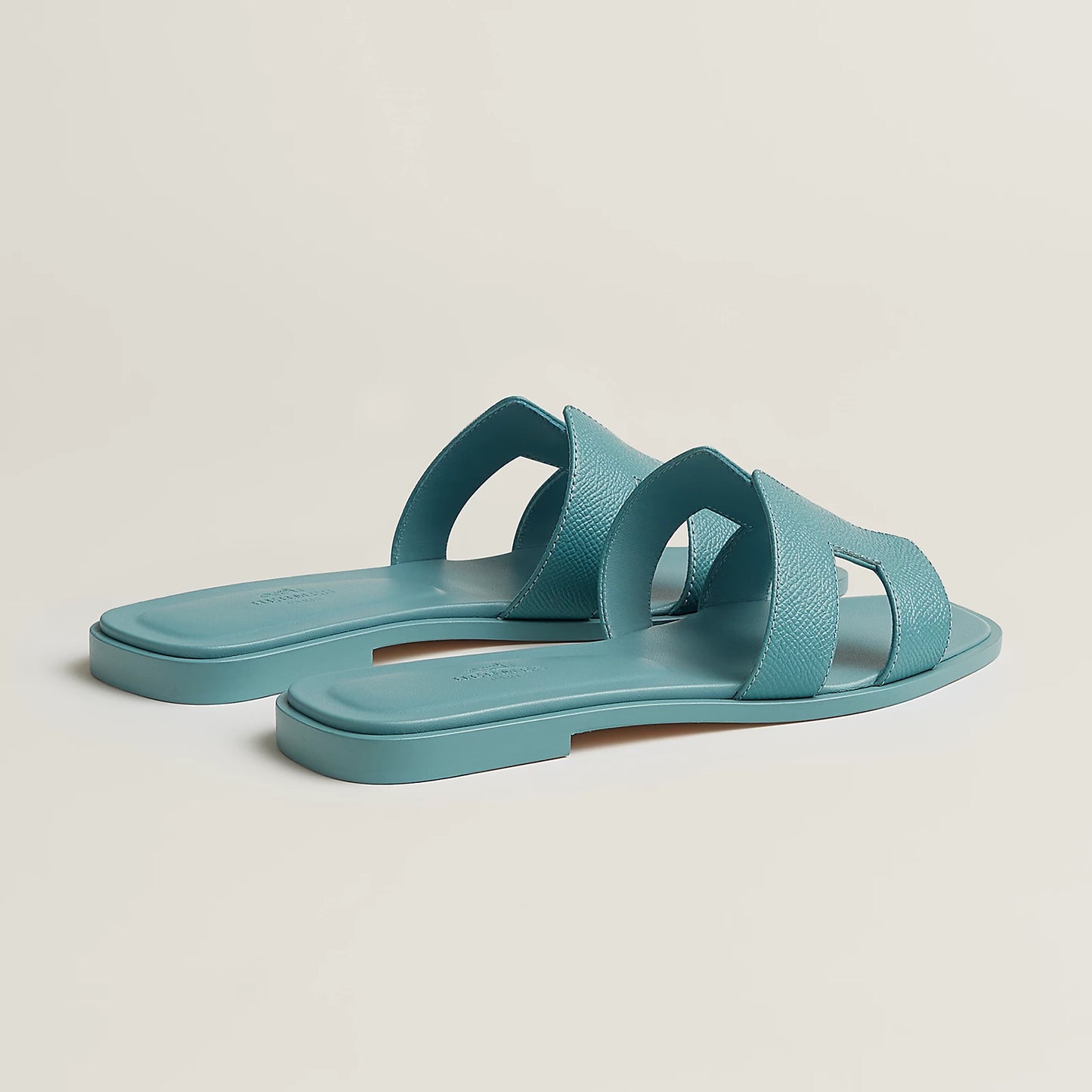 Hermès - Sandales Oran Bleu Minéral