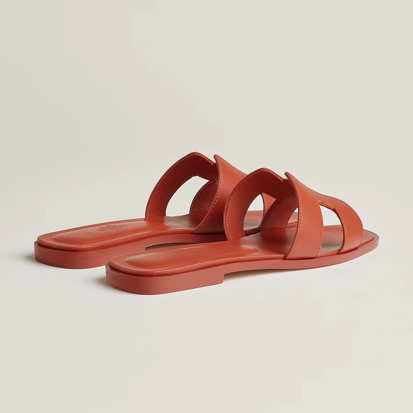 Hermès - Sandales Oran Rouge De Turin