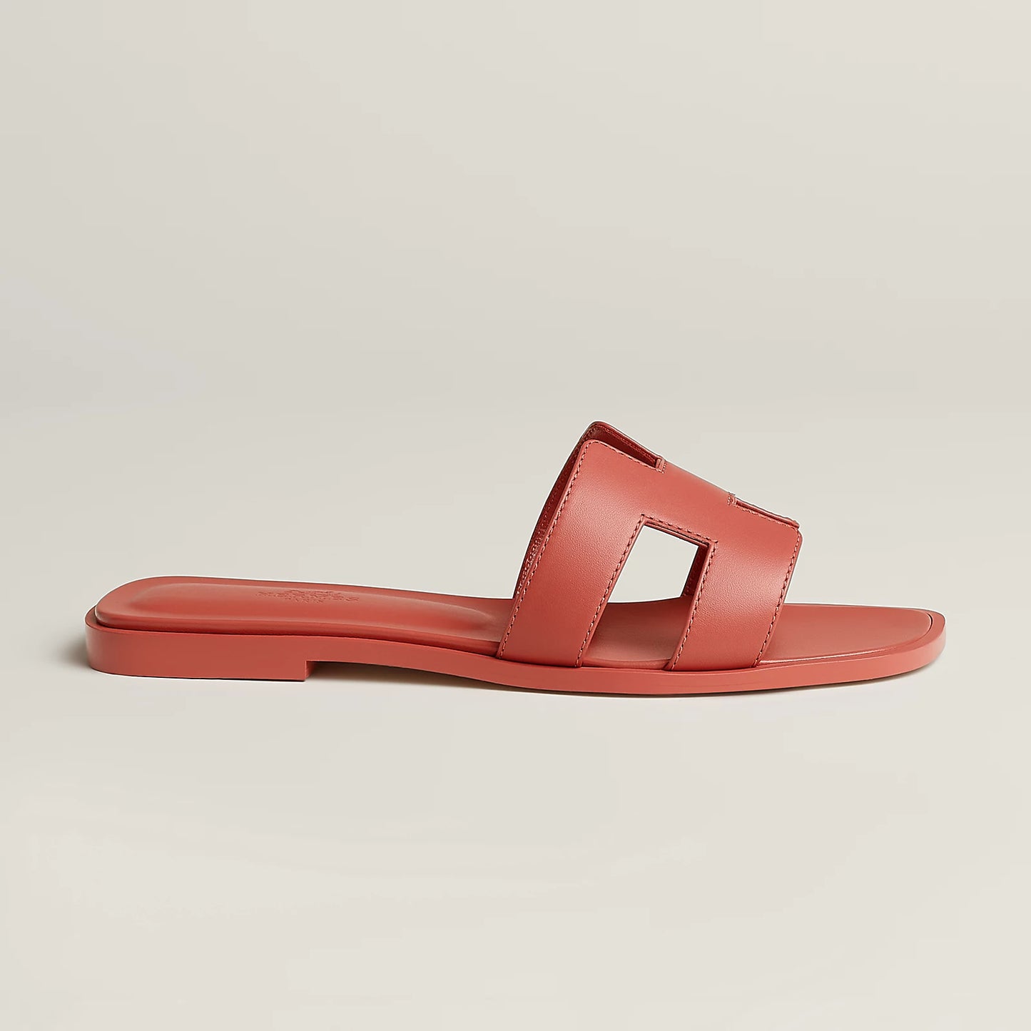 Hermès - Sandales Oran Rouge Tomette