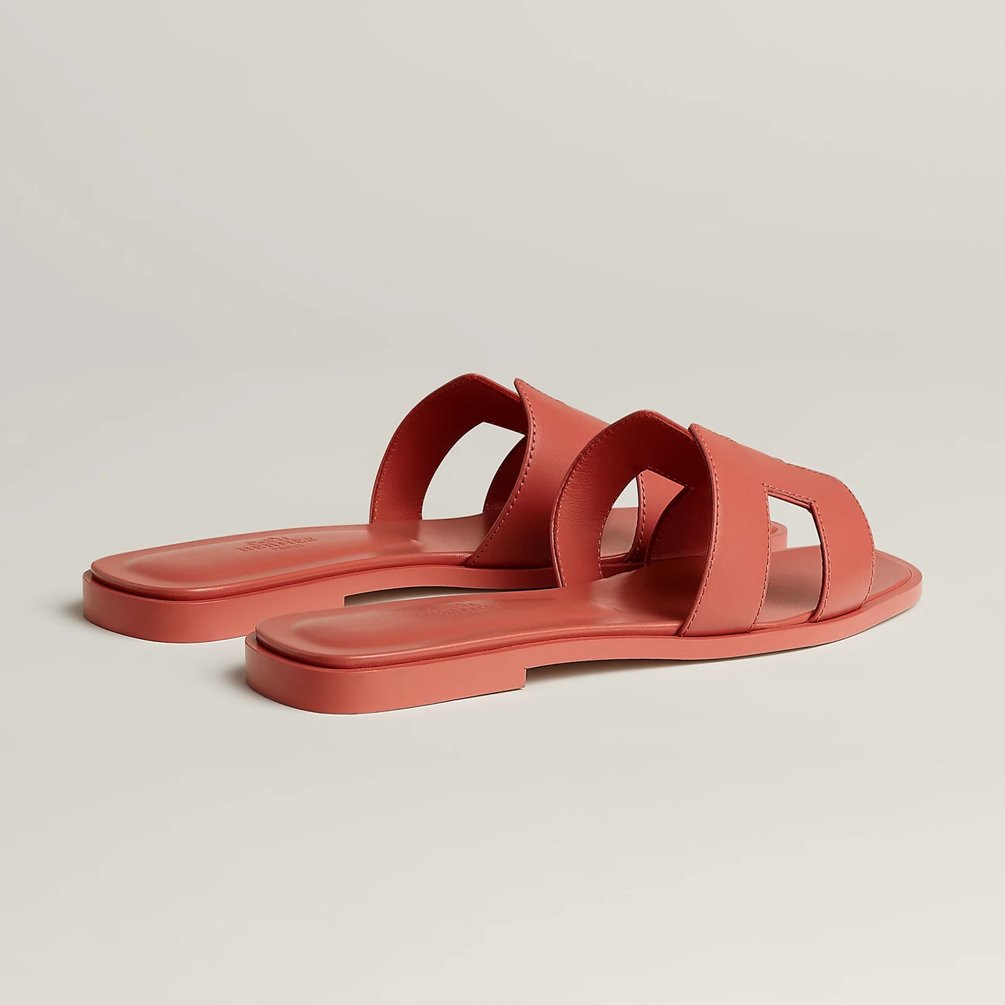Hermès - Sandales Oran Rouge Tomette