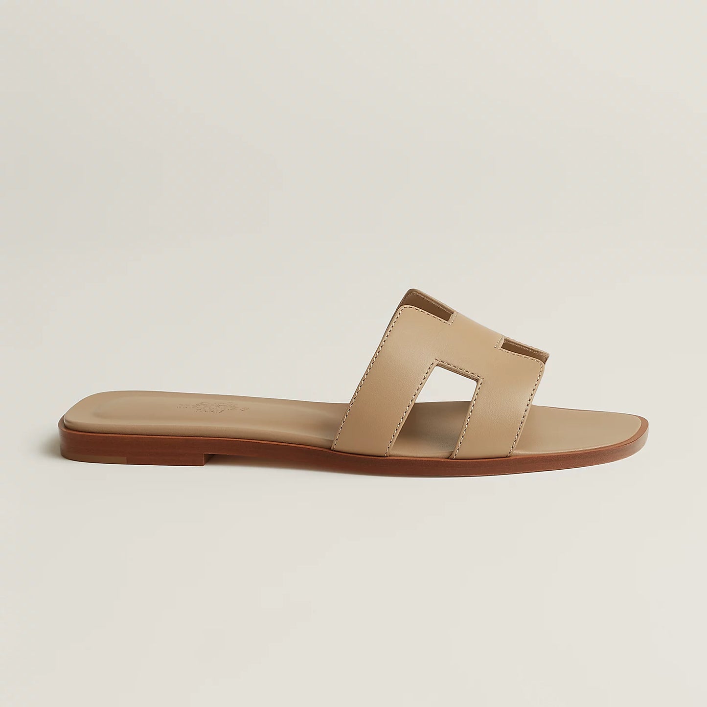 Hermès - Sandales Oran Beige Lin