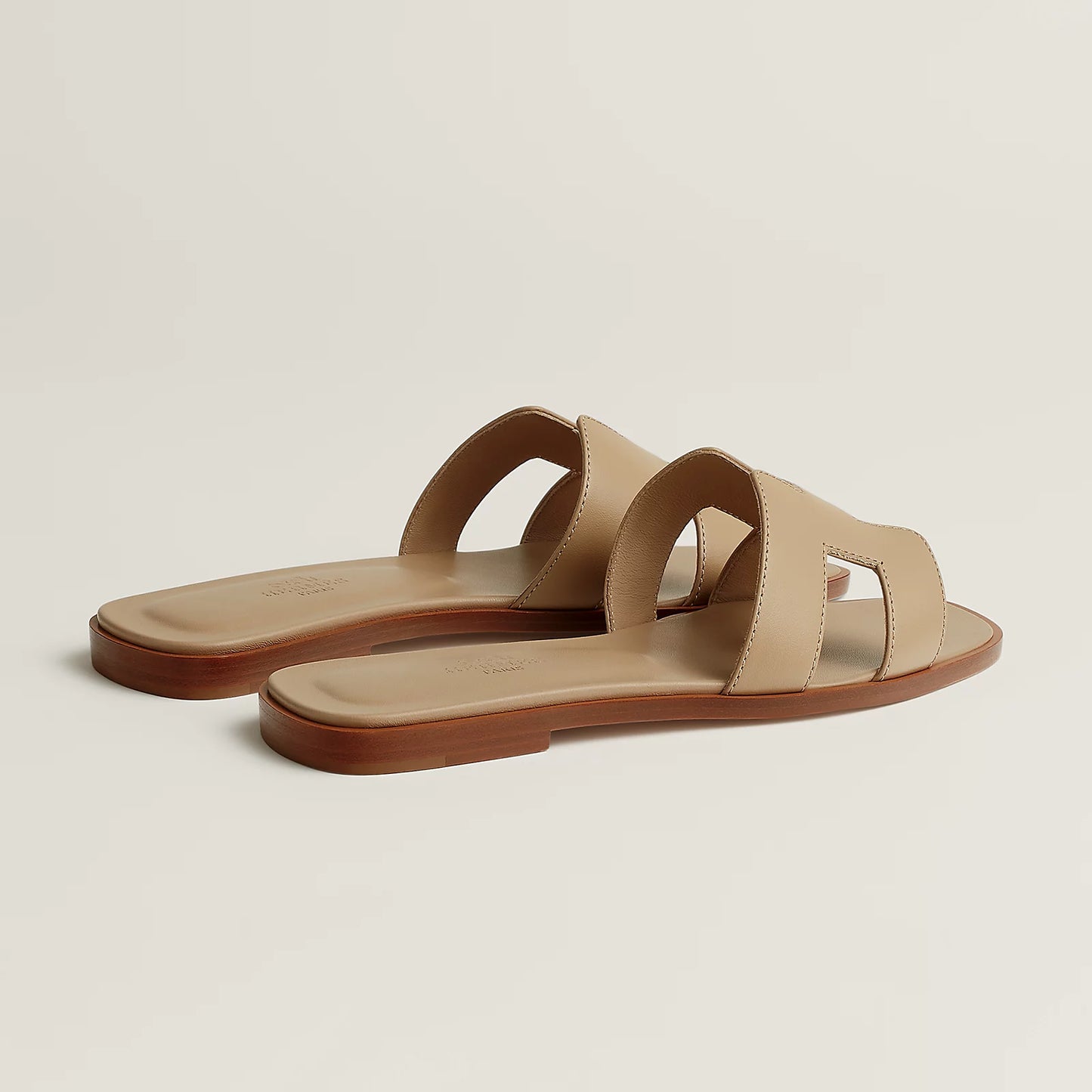 Hermès - Sandales Oran Beige Lin