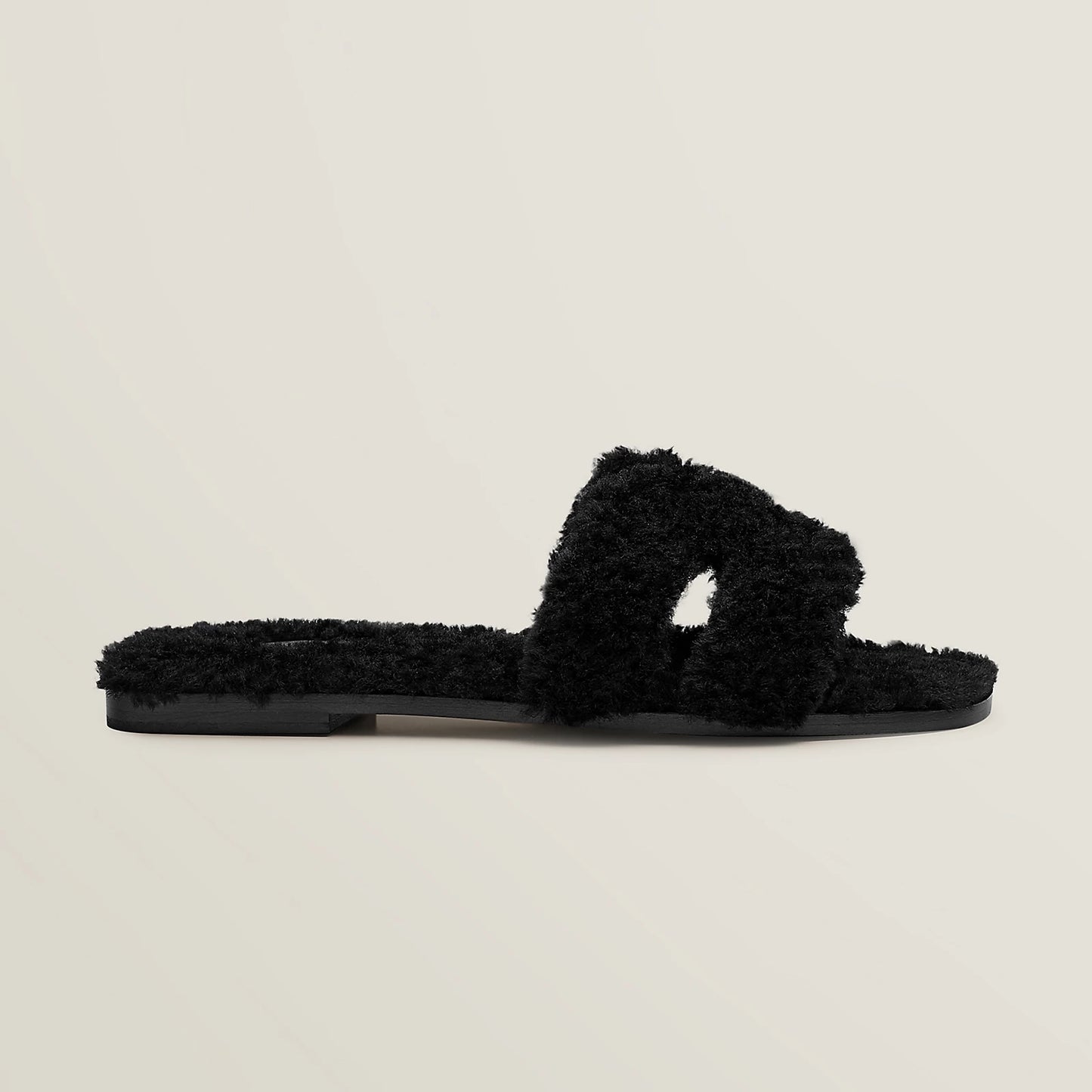 Hermès - Sandales Oran Noir en Laine