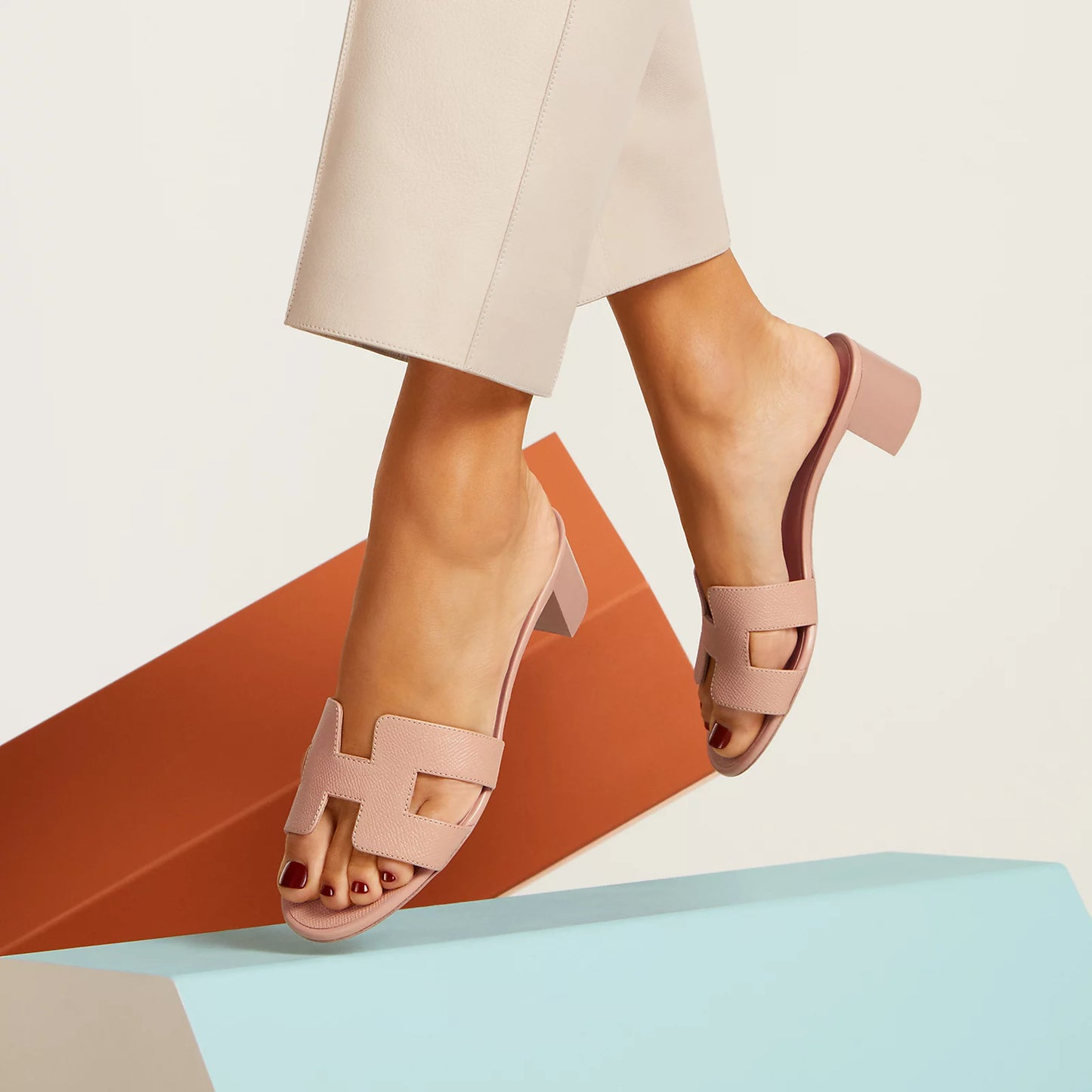 Hermès - Sandales Oasis Beige Perlino