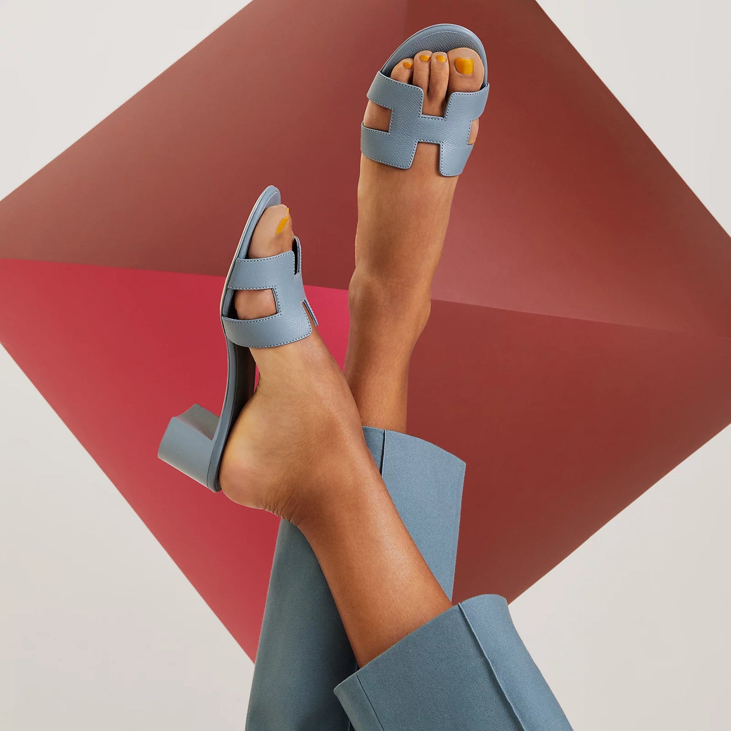 Hermès - Sandales Oasis Gris Antarctique