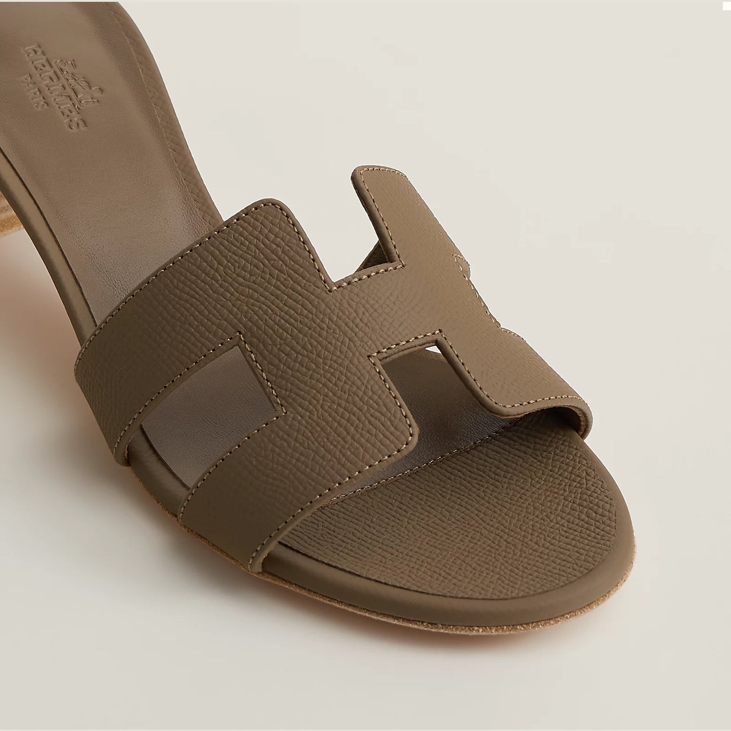 Hermès - Sandales Oasis Étoupe
