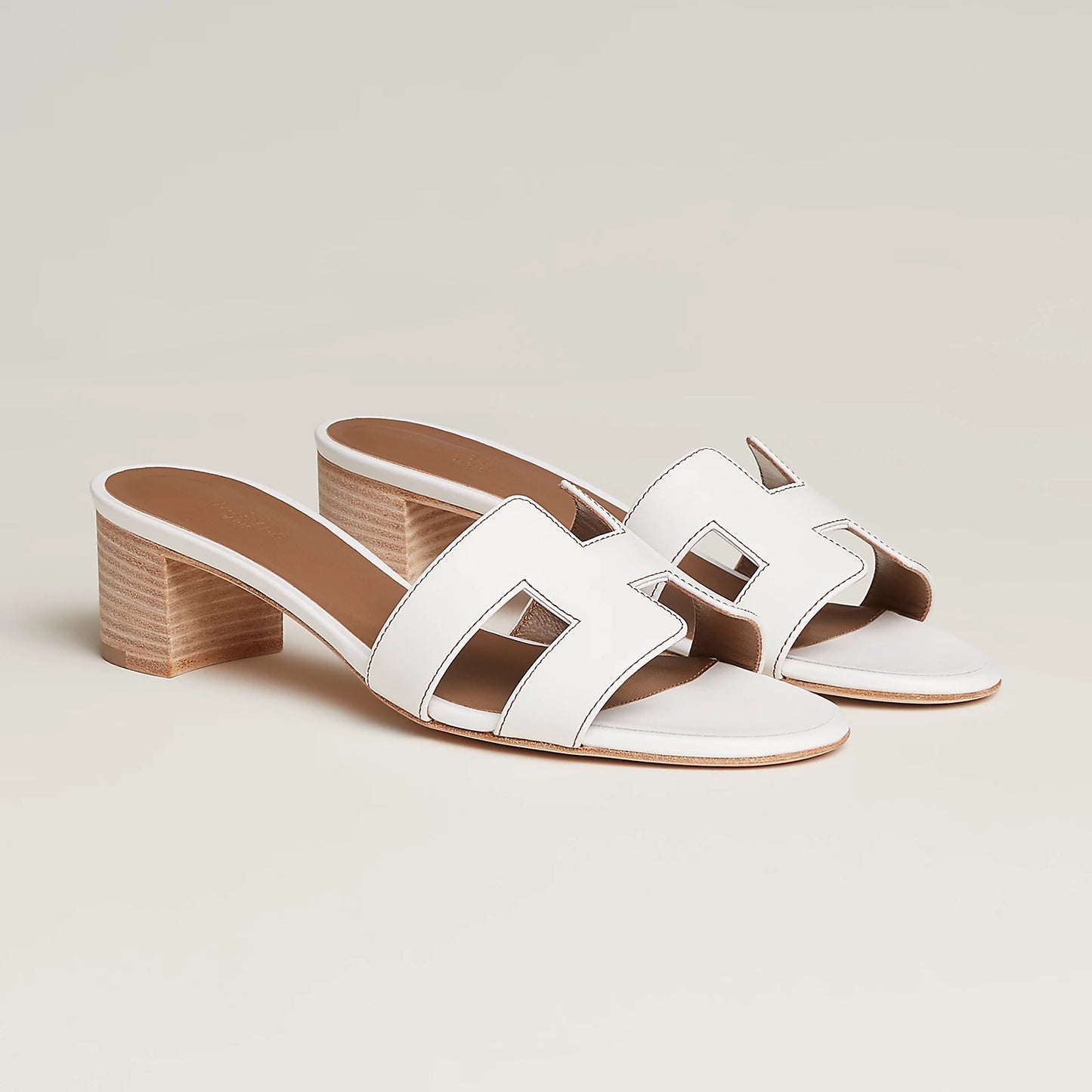 Hermès - Sandales Oasis Blanc / Natural