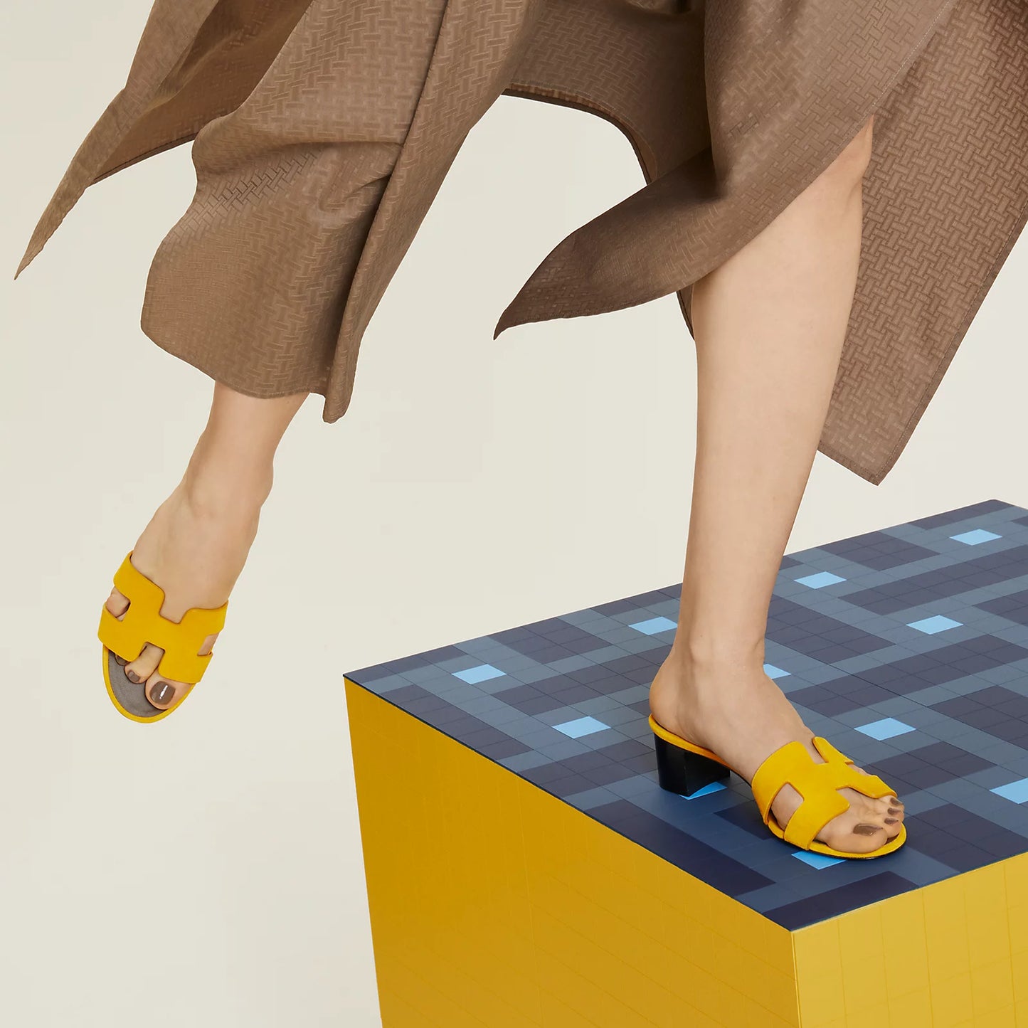 Hermès - Sandales Oasis Jaune Topaze