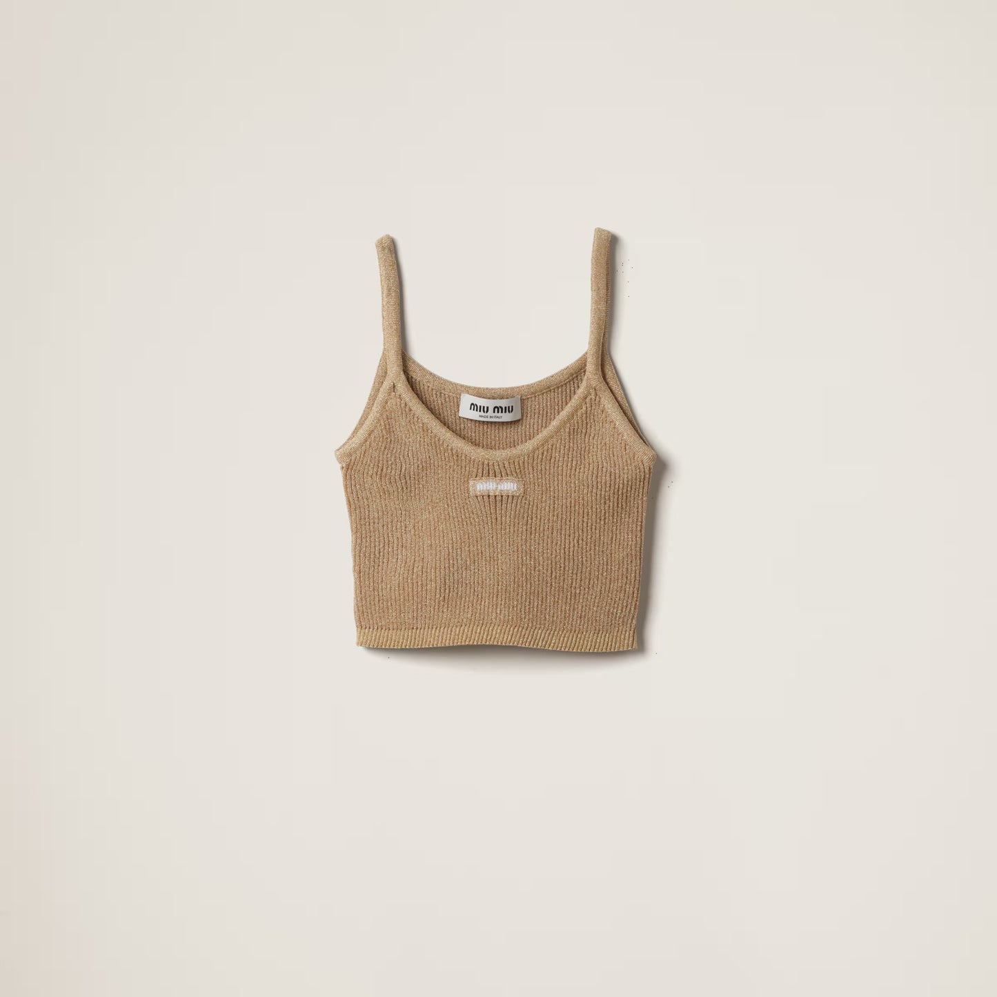 Miu Miu - Top en lamé Or