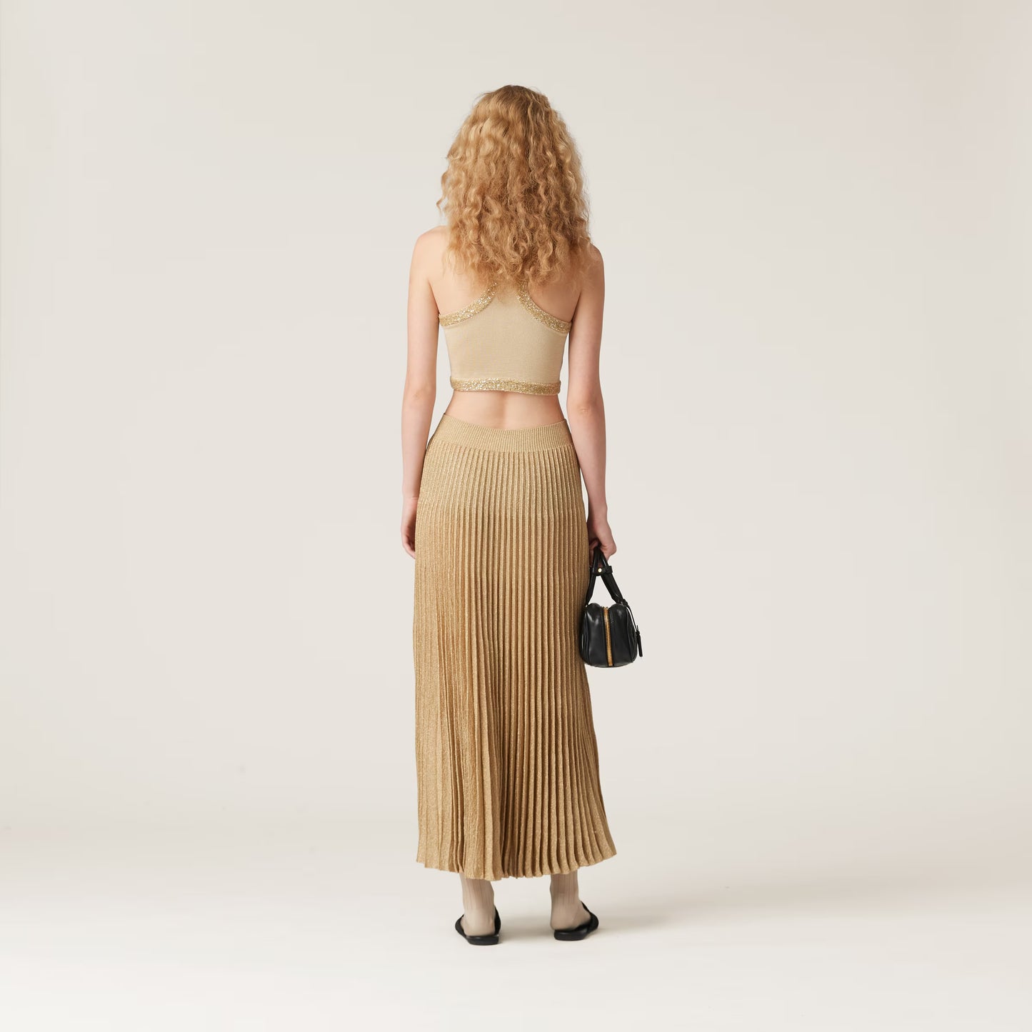 Miu Miu - Jupe en lamé Or