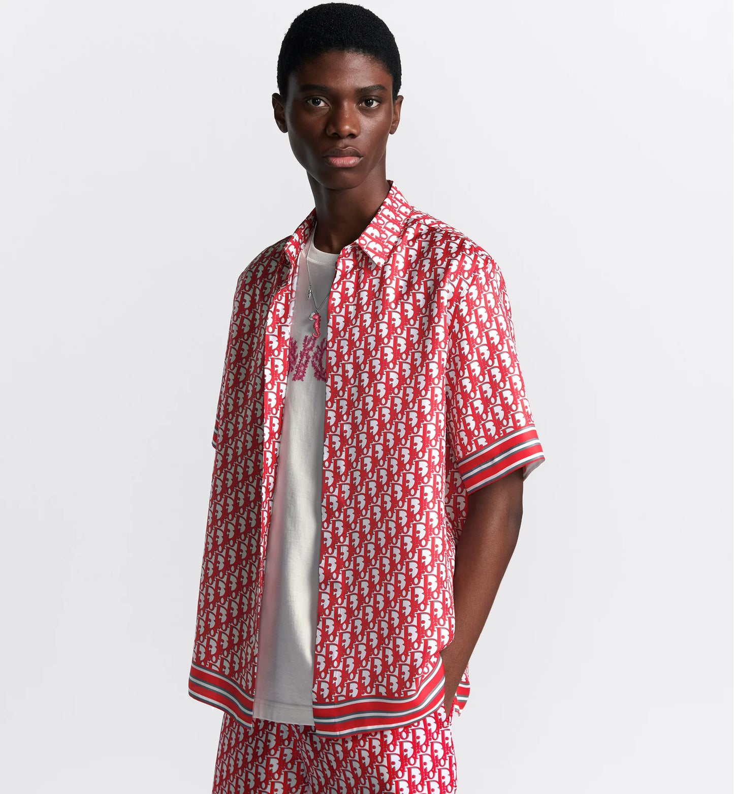Dior - Ensemble SHORT + CHEMISE Dior Oblique Rouge