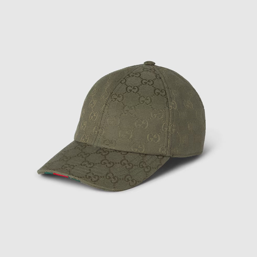 Casquette en toile GG en vert forêt