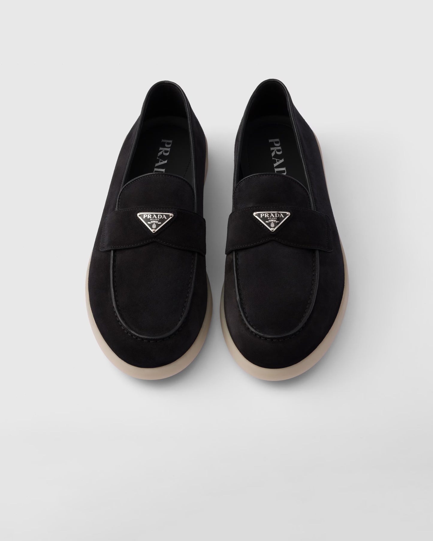 Prada - Mocassins en veau velours Noir