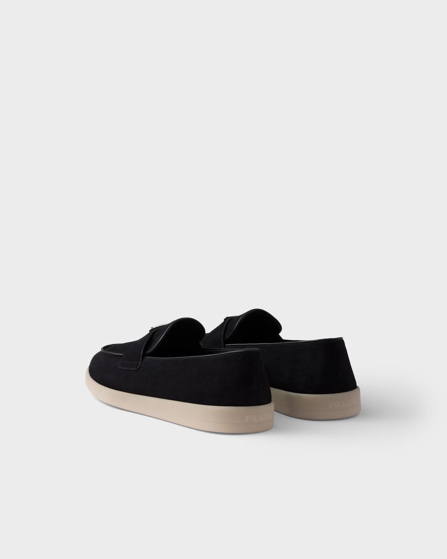 Prada - Mocassins en veau velours Noir