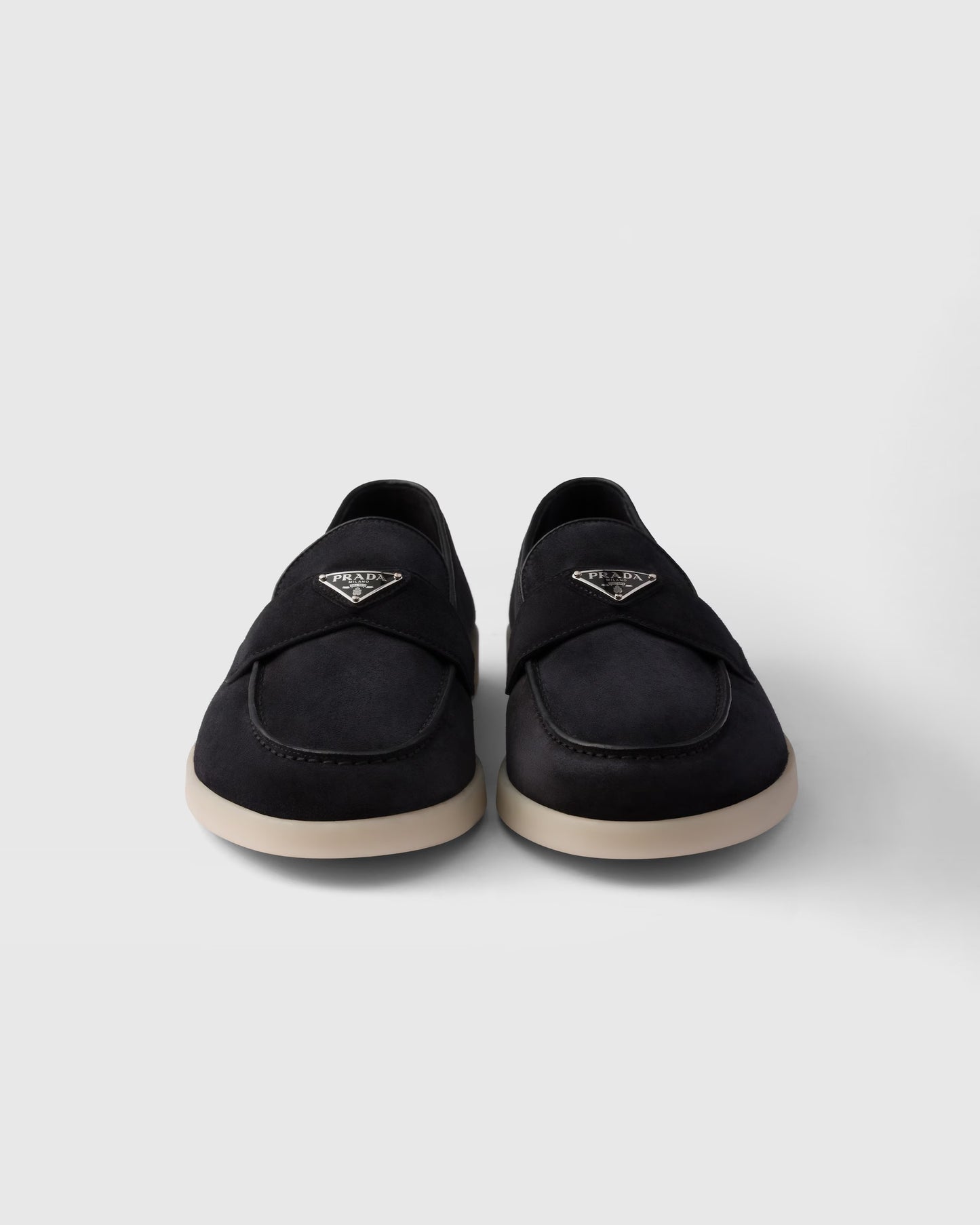 Prada - Mocassins en veau velours Noir