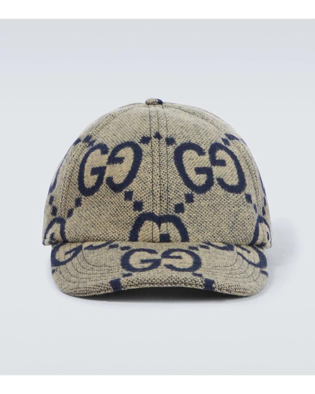 Casquette En Laine Jumbo GG Gucci Gris