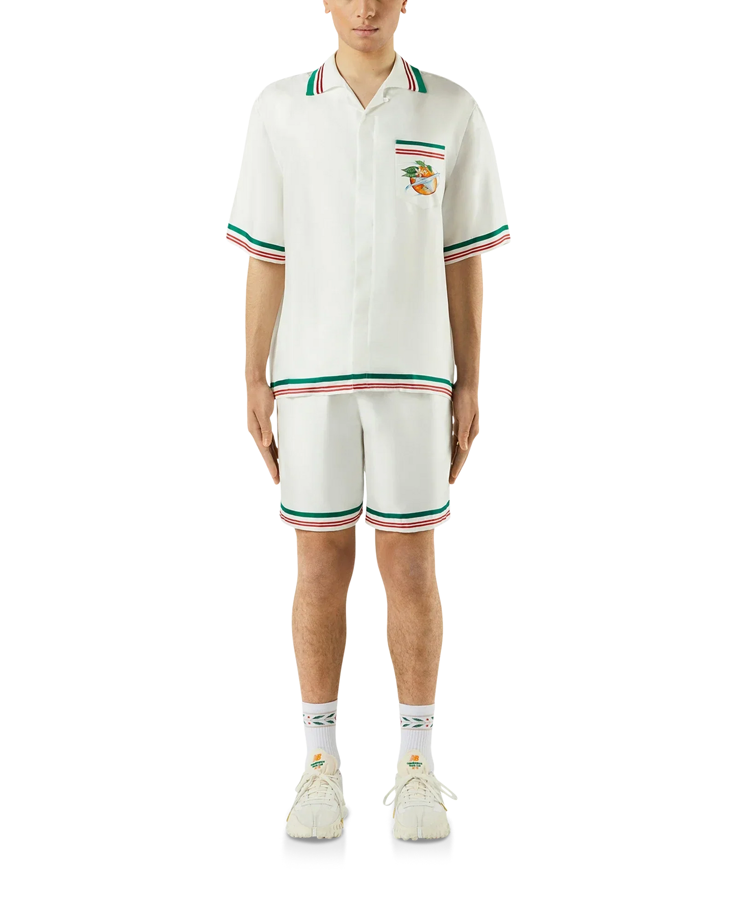 Orbite Au Tour De L'Orange Silk Shirt