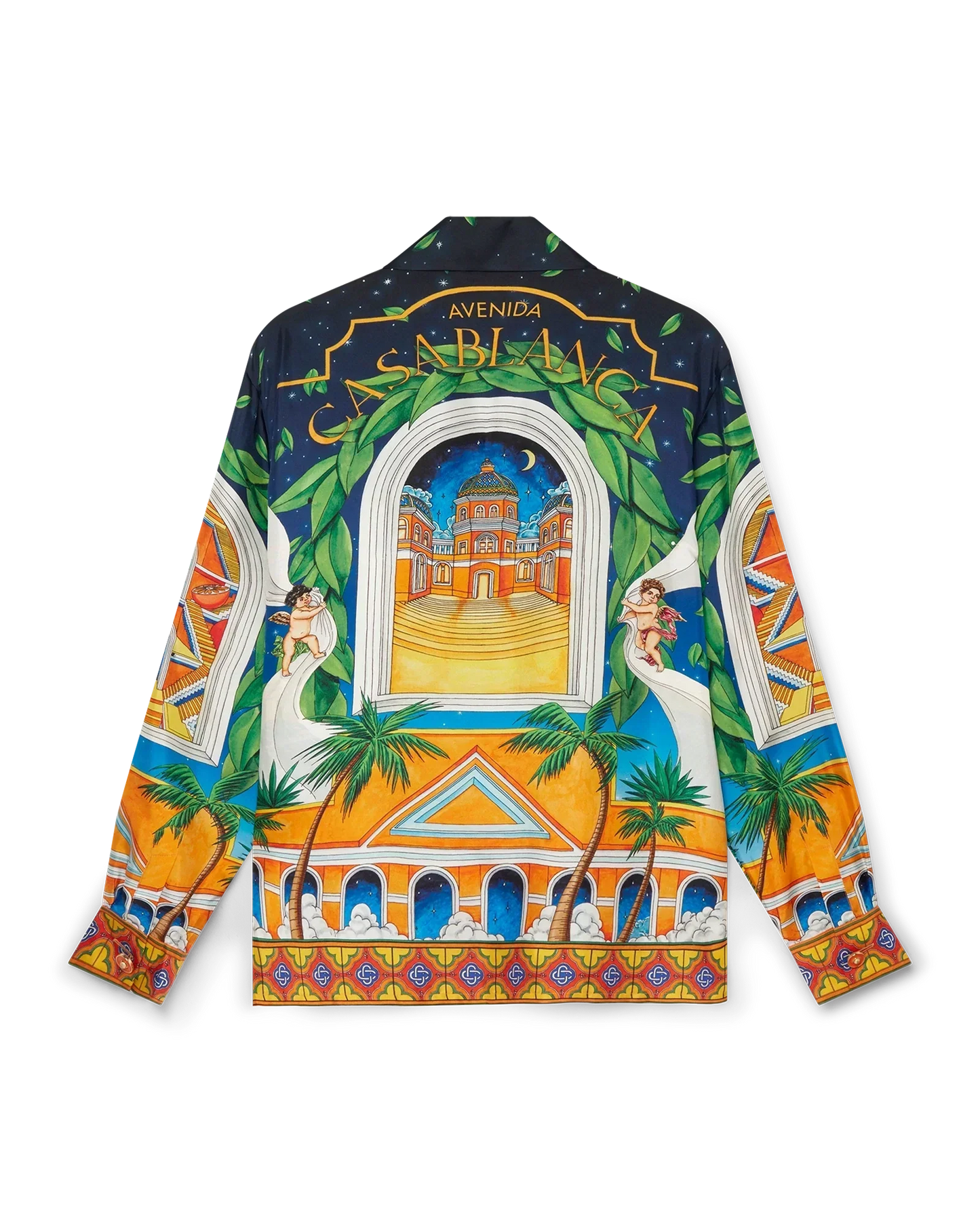 Maison D'Ete Cuban Collar Silk Shirt