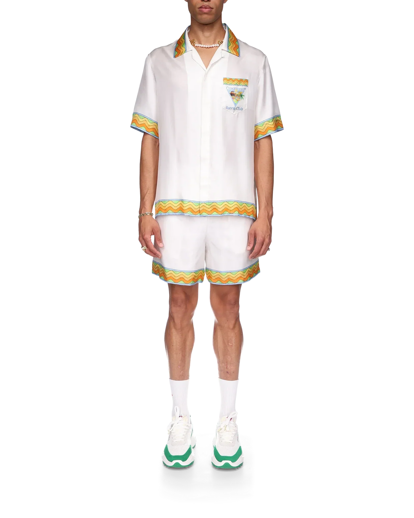 Afro Cubism Tennis Club Silk Shirt