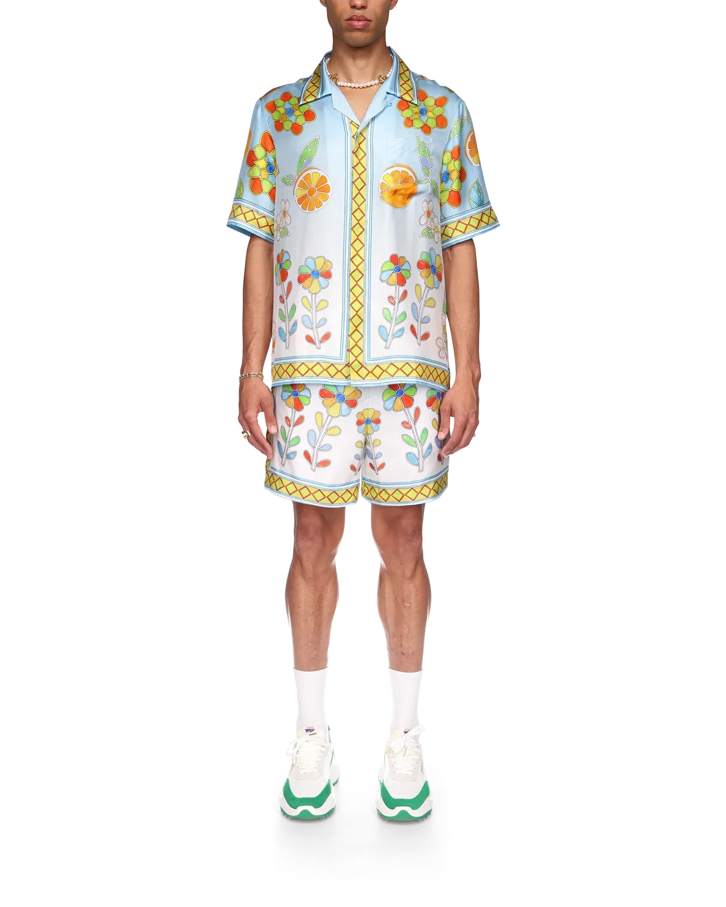 Yoruba Flowers Silk Shirt
