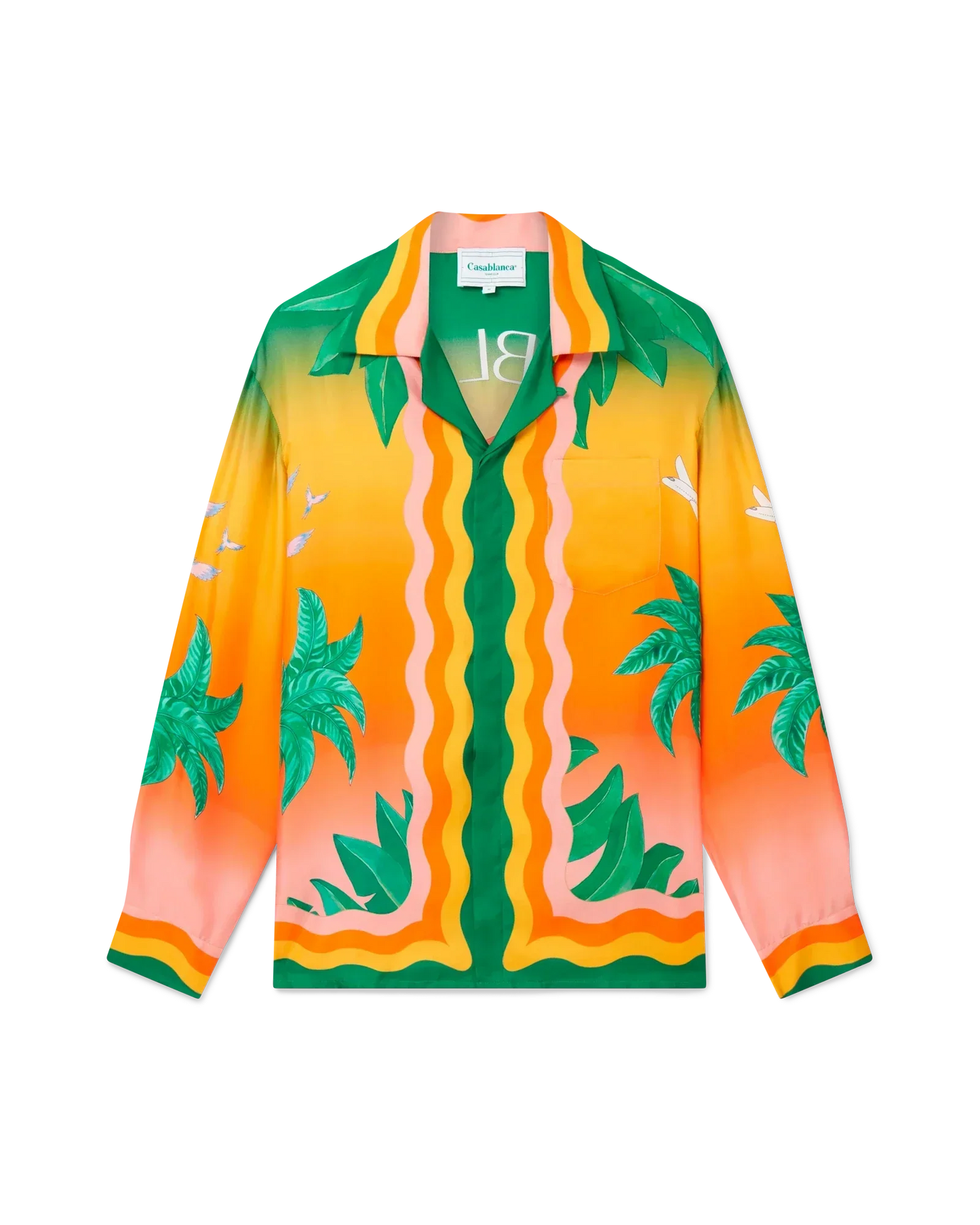 Tennis Club En Fleur Silk Shirt