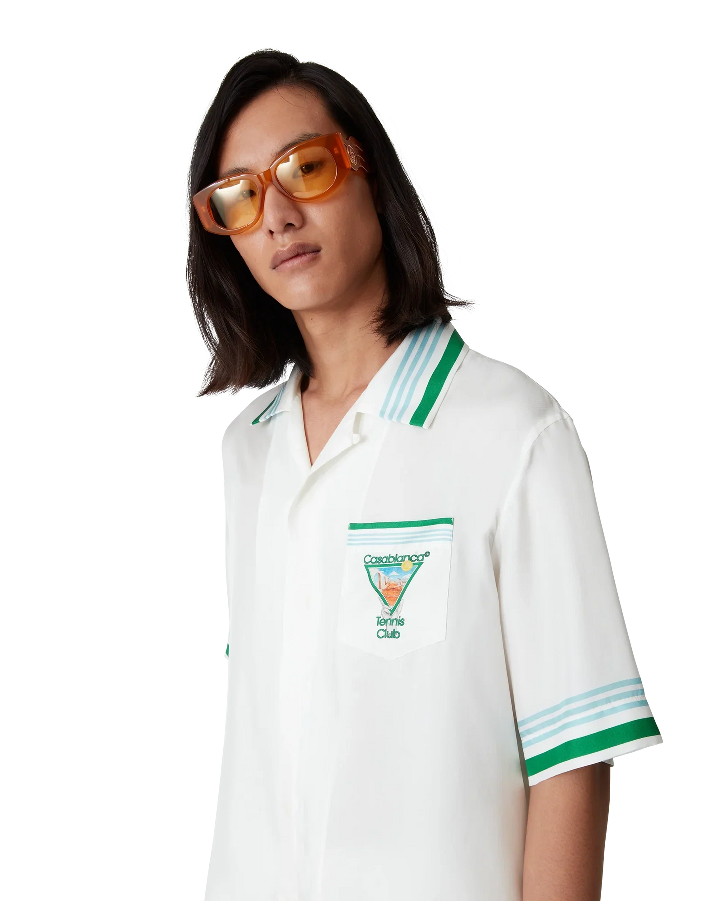 Metaphysical Tennis Icon Short Sleeve Silk Shirt