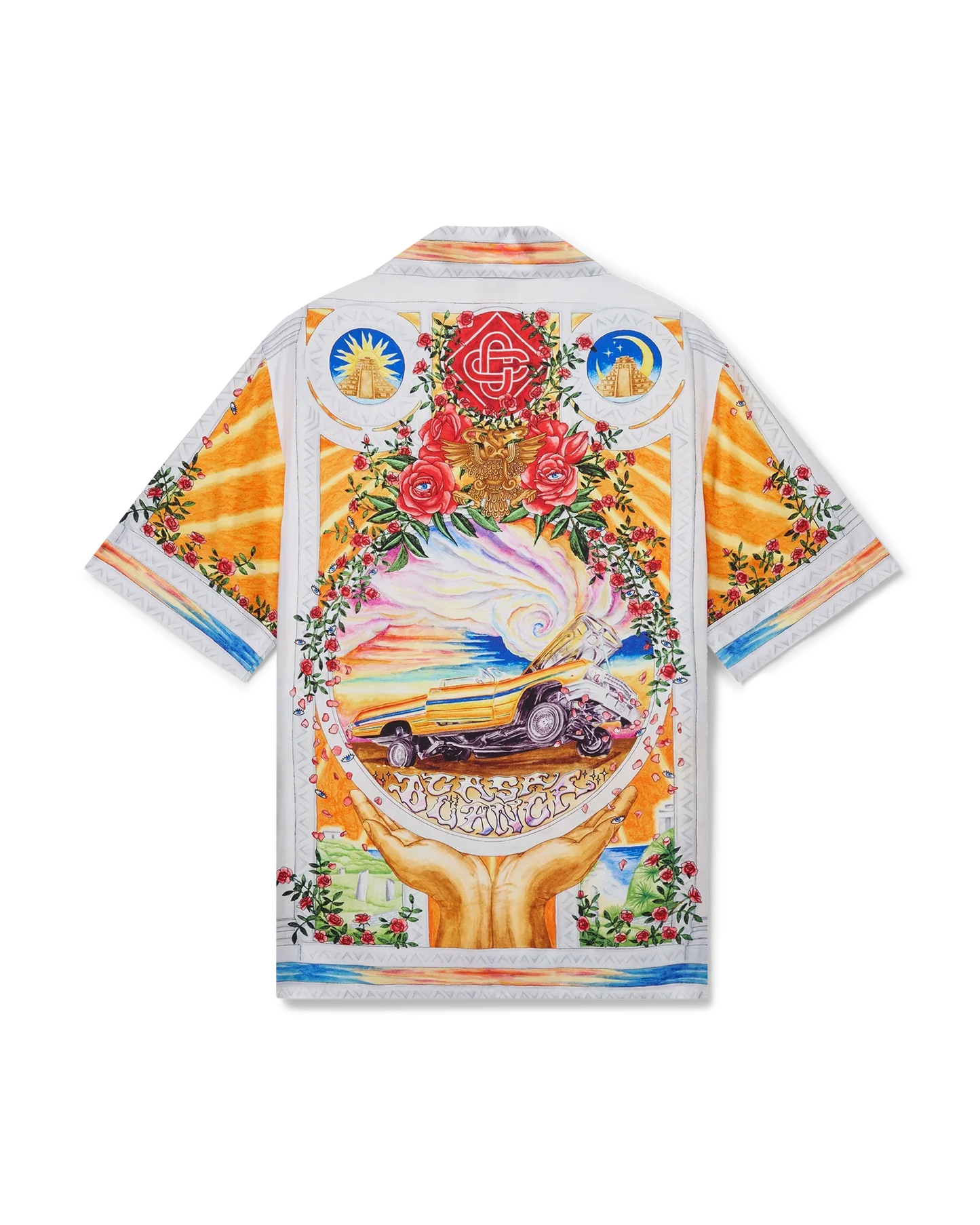 La Tornade De Rose Short Sleeve Silk Shirt