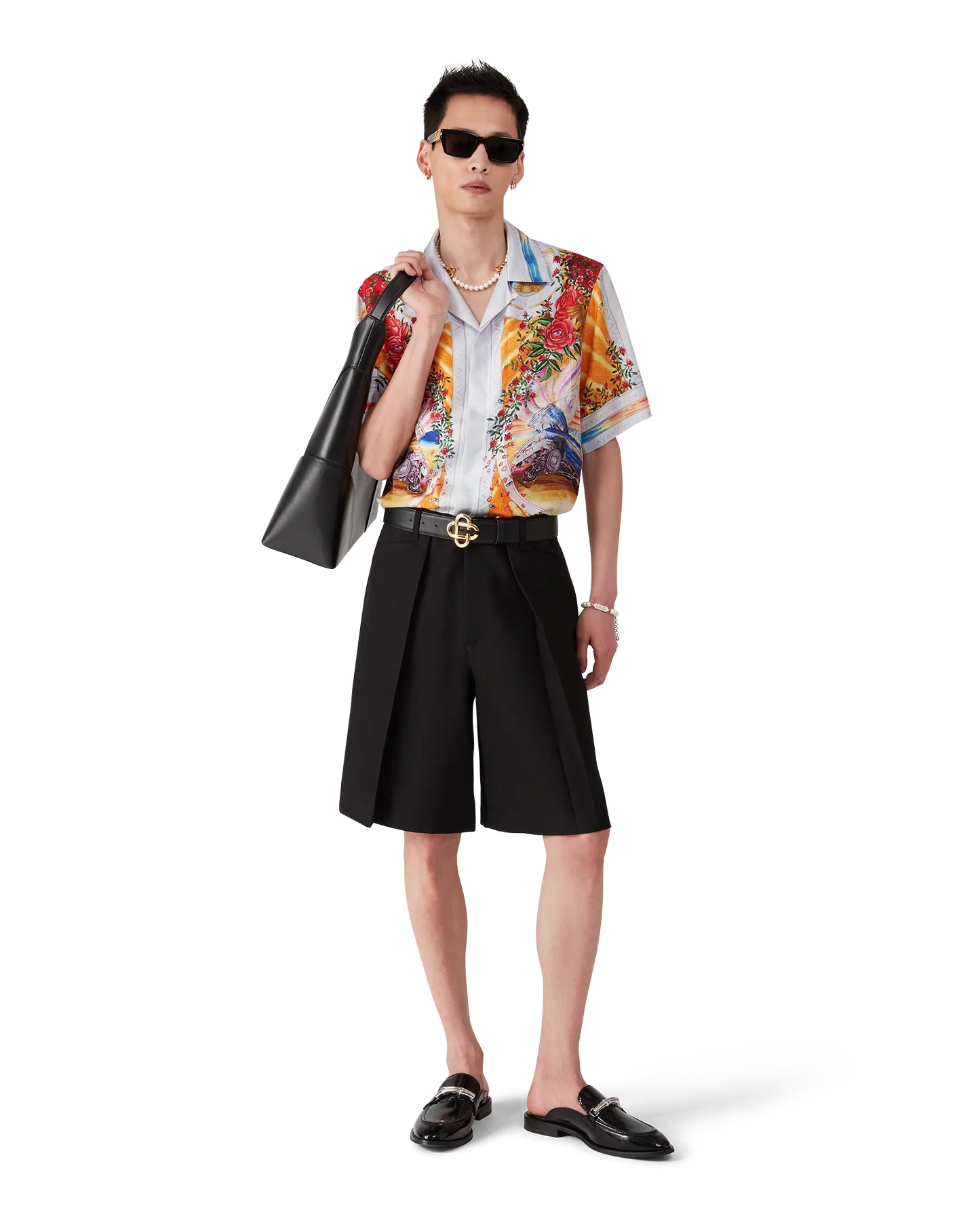 La Tornade De Rose Short Sleeve Silk Shirt